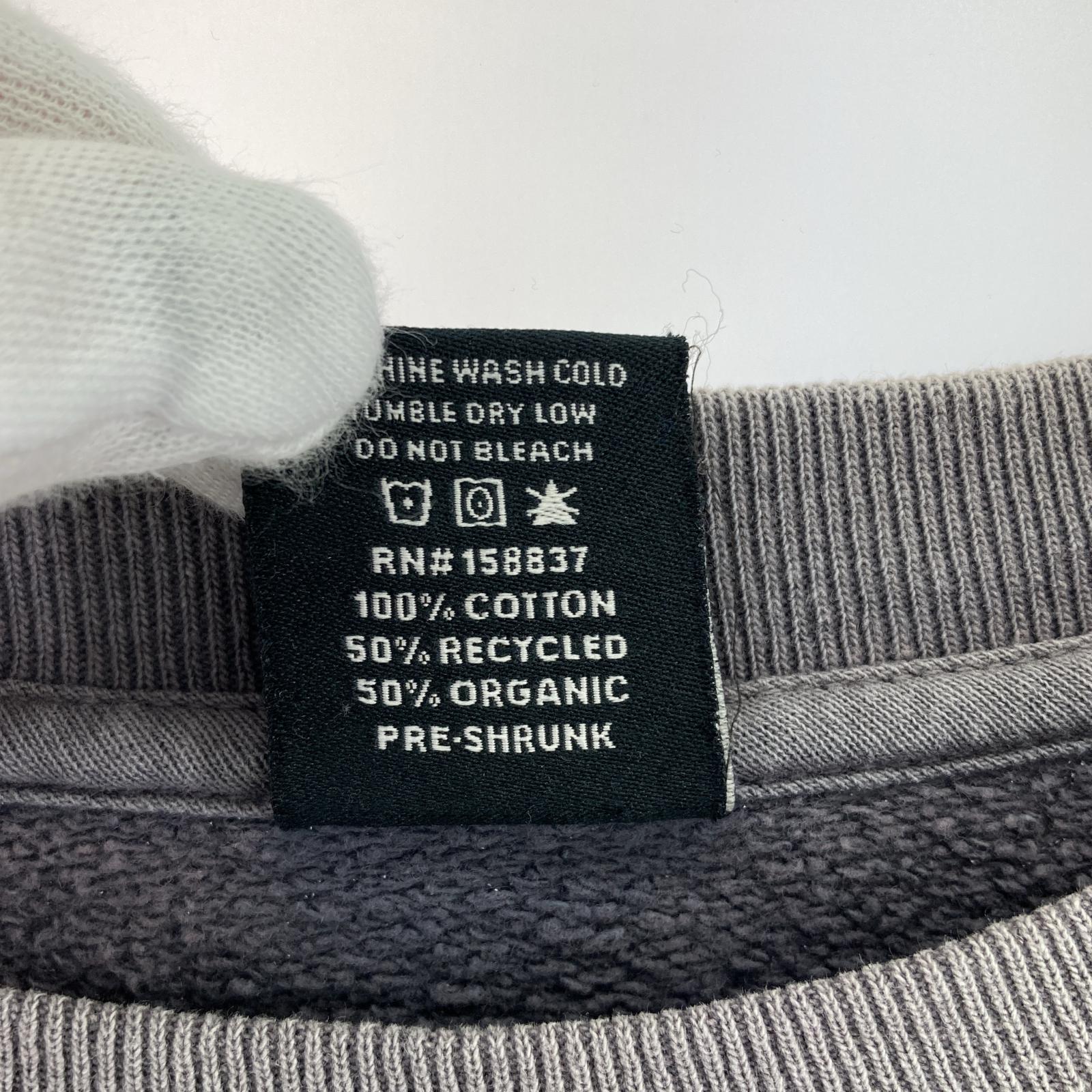 スウェット ECOSYSTEM PROCES CREWNECK VINTAGE BLACK フェード加工スウェット XL グレー
