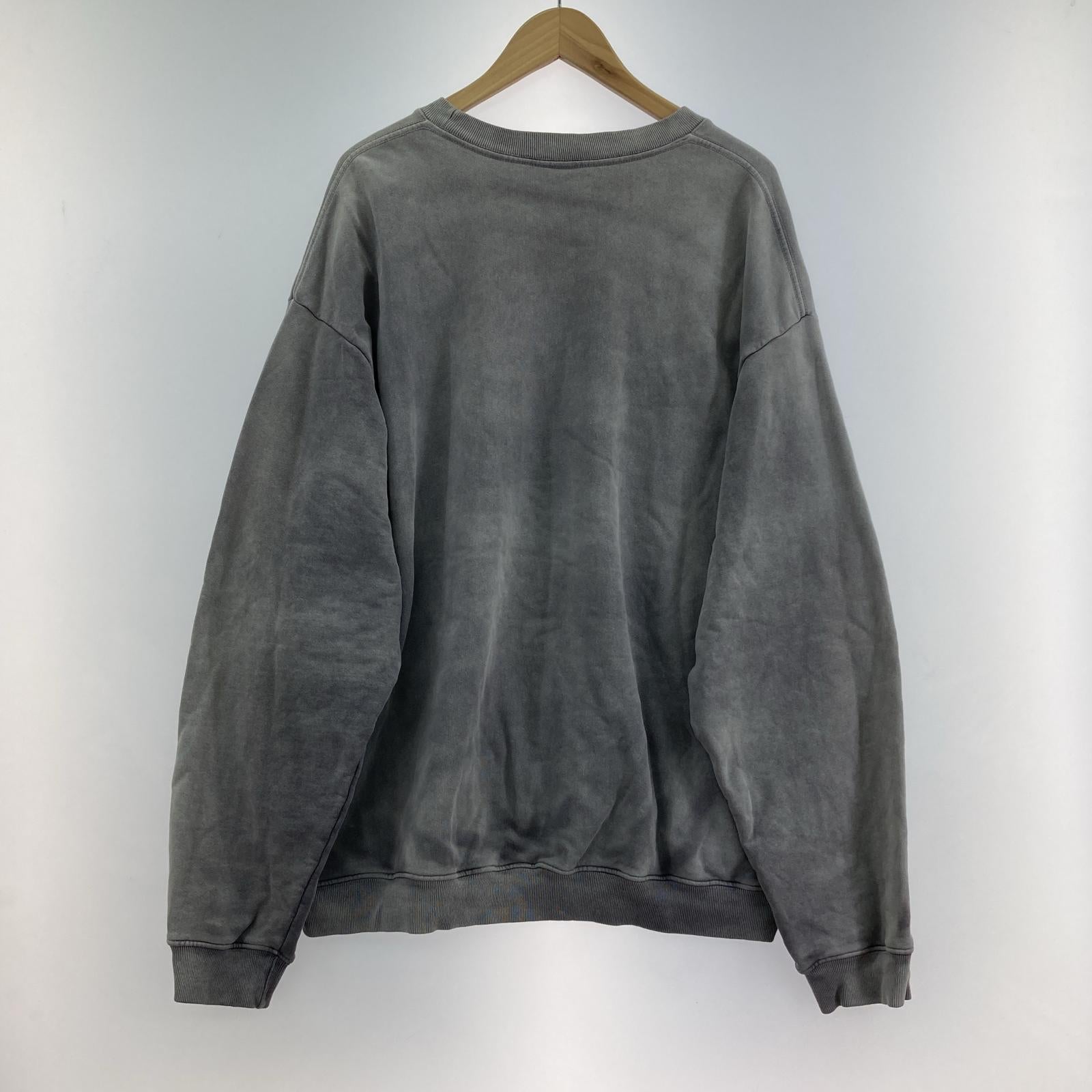 スウェット ECOSYSTEM PROCES CREWNECK VINTAGE BLACK フェード加工スウェット XL グレー