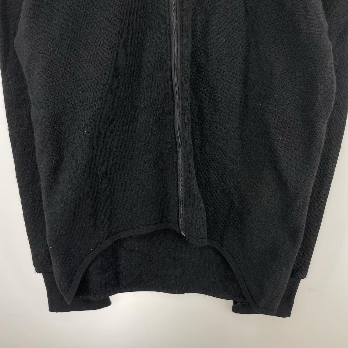 ニット WOOLPOWER ullfrotte フルジップニット(L) 黒 L ブラック