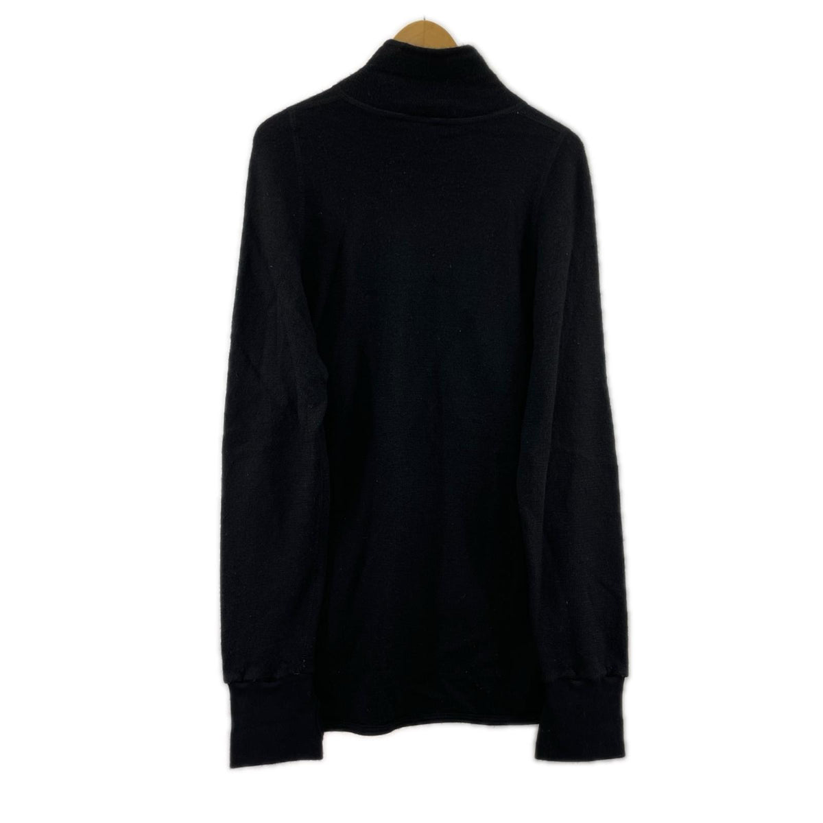 ニット WOOLPOWER ullfrotte フルジップニット(L) 黒 L ブラック