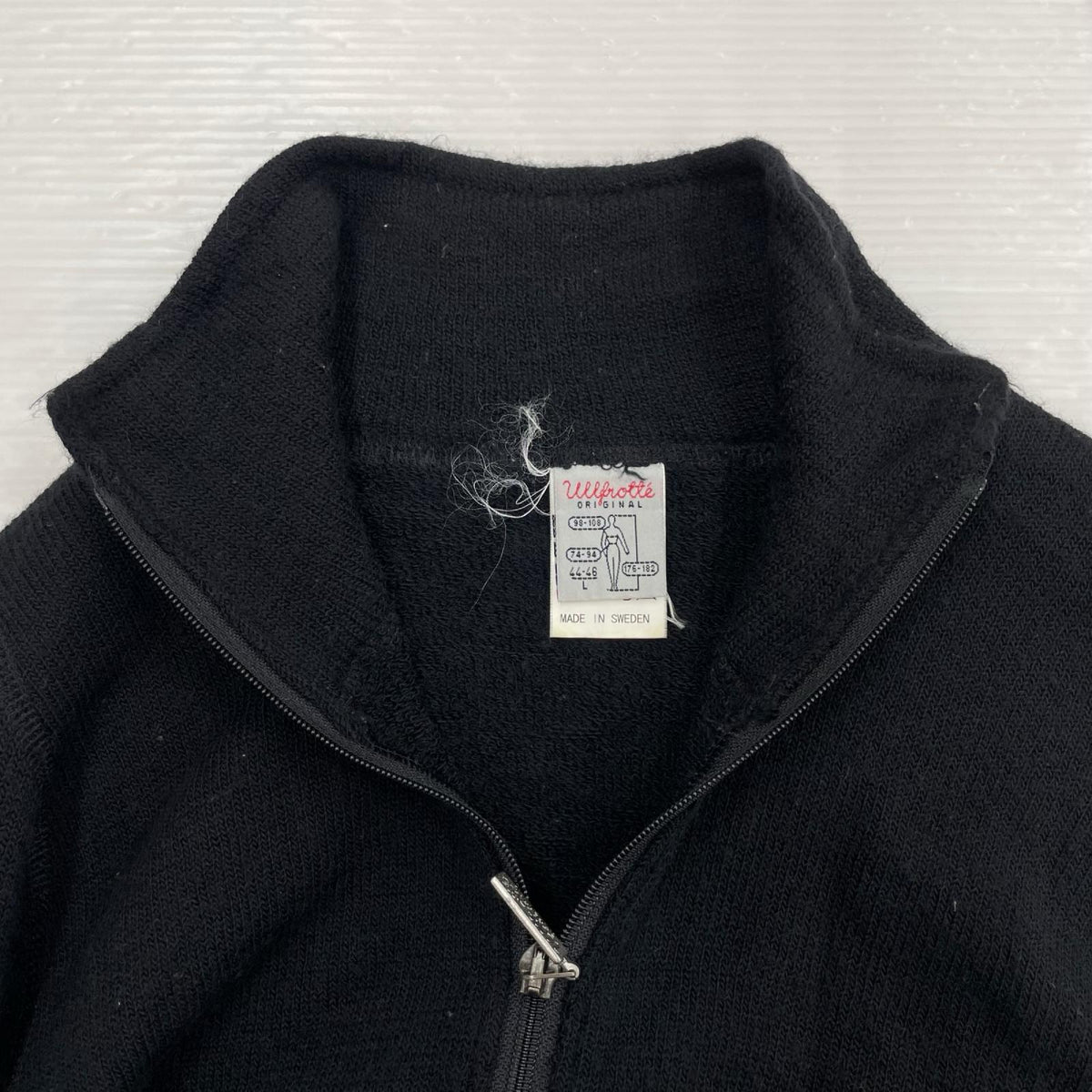 ニット WOOLPOWER ullfrotte フルジップニット(L) 黒 L ブラック