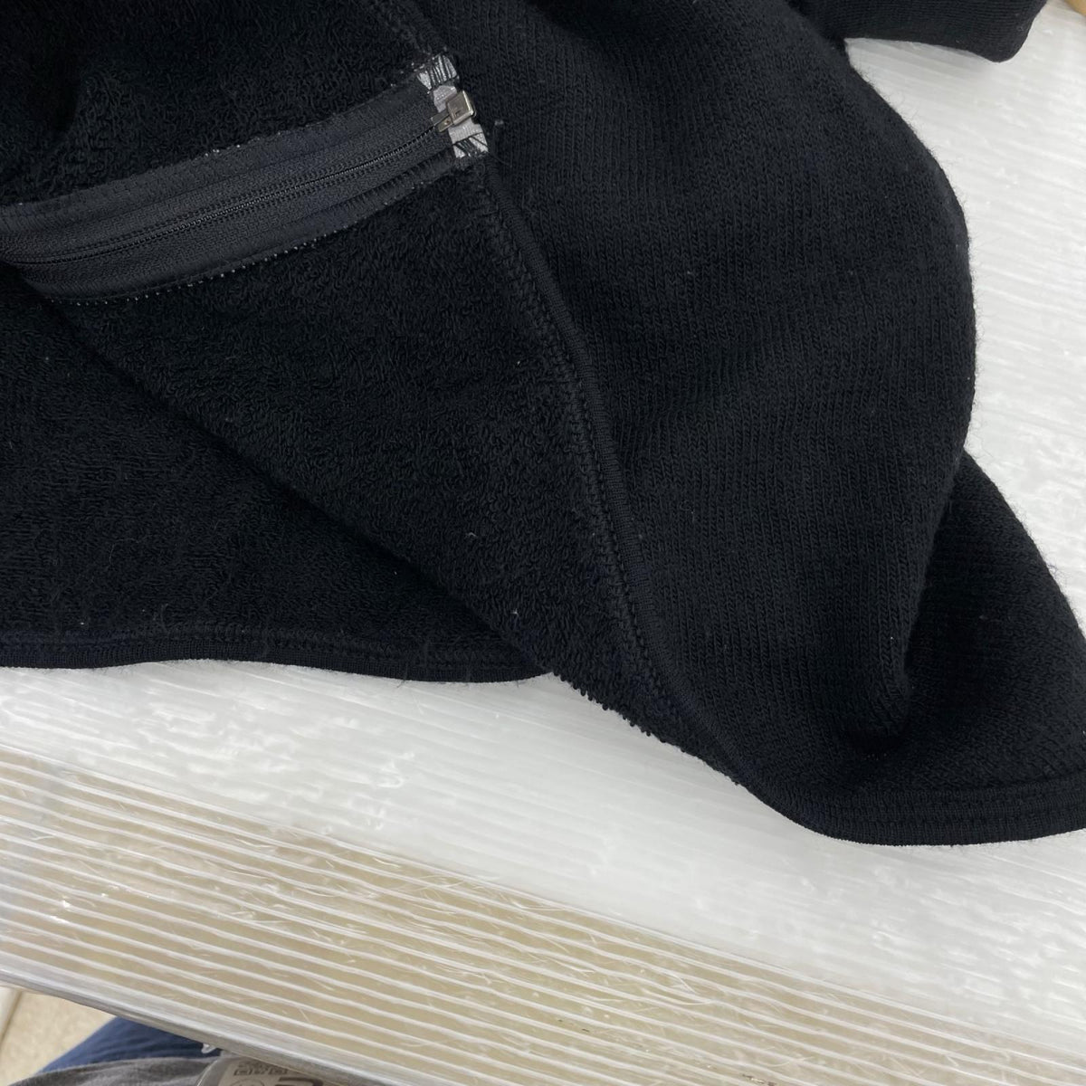ニット WOOLPOWER ullfrotte フルジップニット(L) 黒 L ブラック