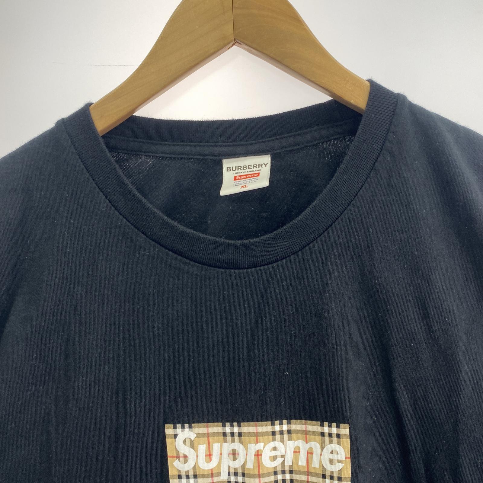 半袖Tシャツ supreme×burberry ブラック