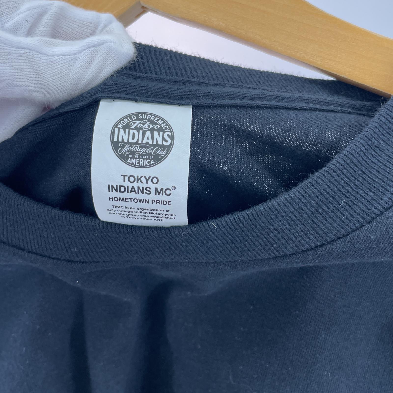 長袖Tシャツ TOKYO INDIANS MC バックロゴL/STee L 黒 L ブラック