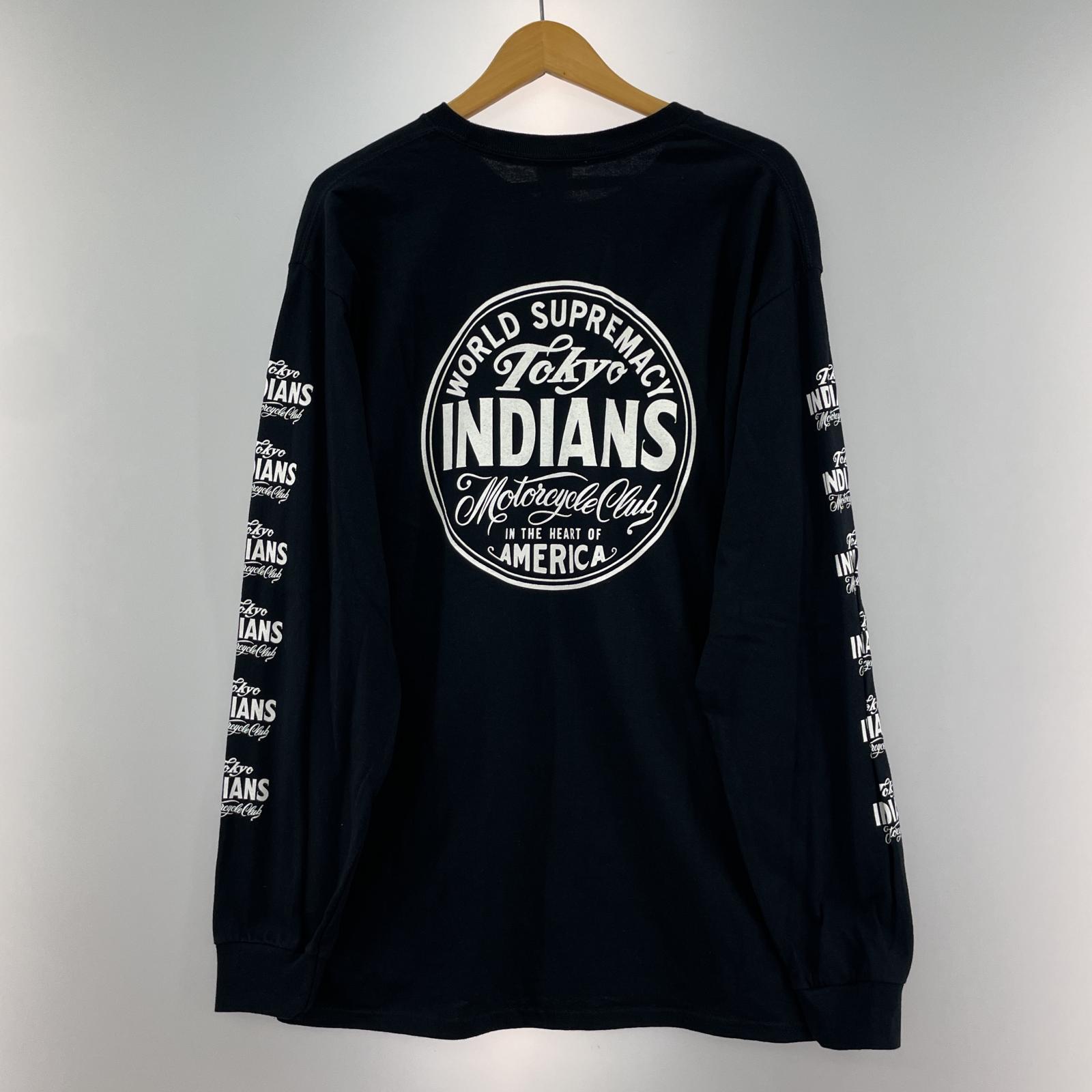 長袖Tシャツ TOKYO INDIANS MC バックロゴL/STee L 黒 L ブラック