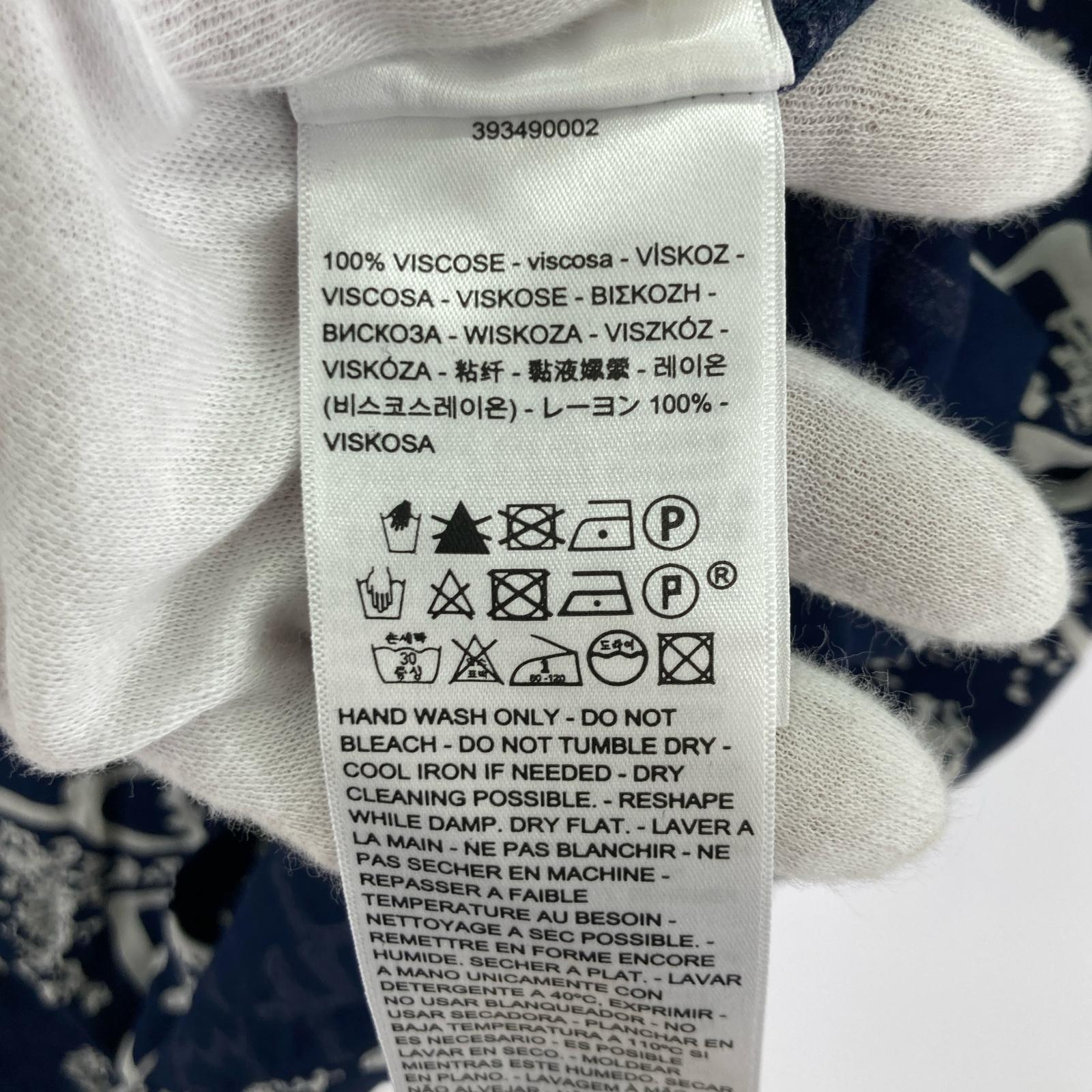 半袖シャツ レーヨンアロハシャツ ネイビー M M