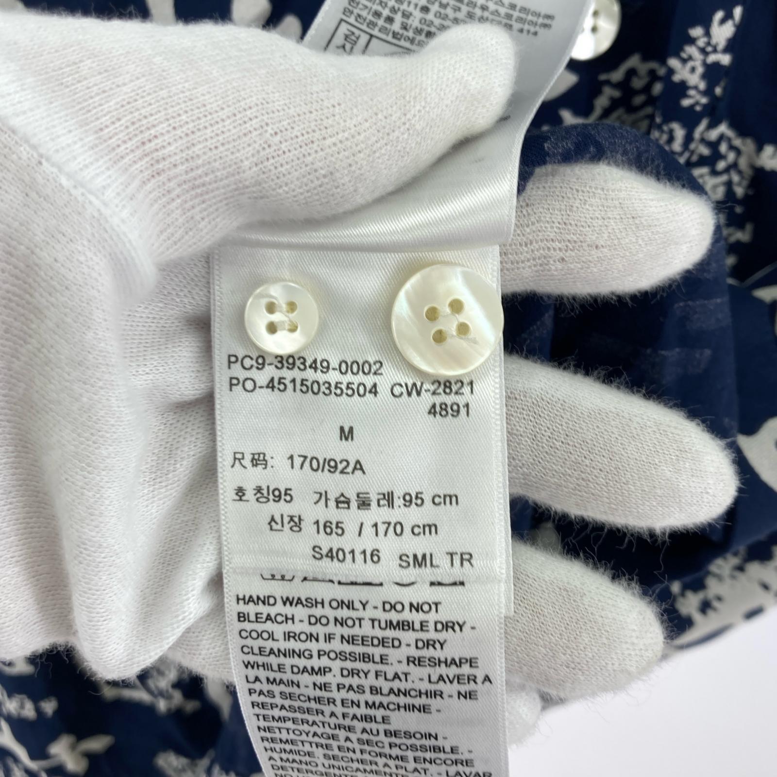 半袖シャツ レーヨンアロハシャツ ネイビー M M