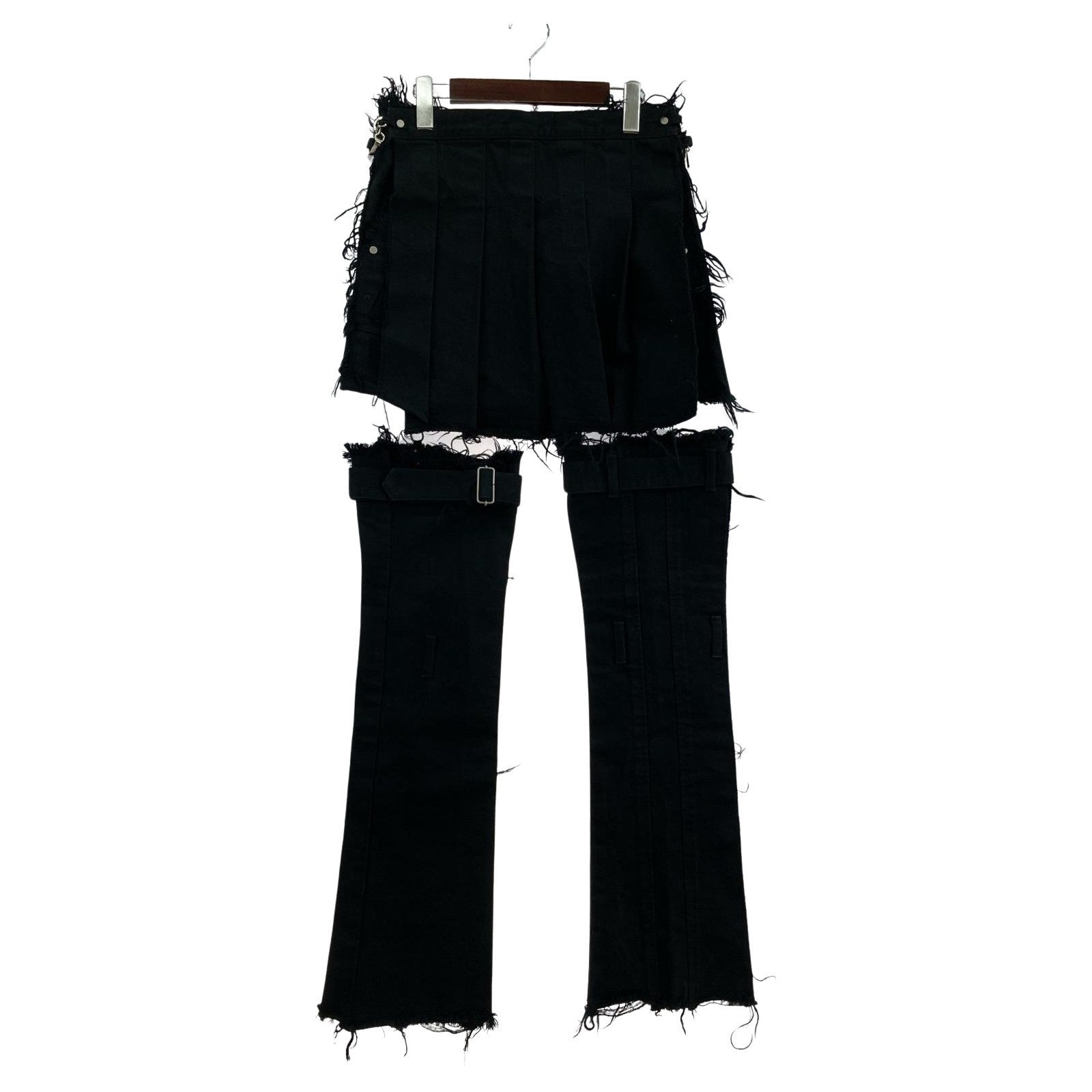 その他ボトムス Voltage Control Filter Leg Cutout Bondage Denim Skirt 3wayドッキングパンツ F 1123010701 フリー ブラック