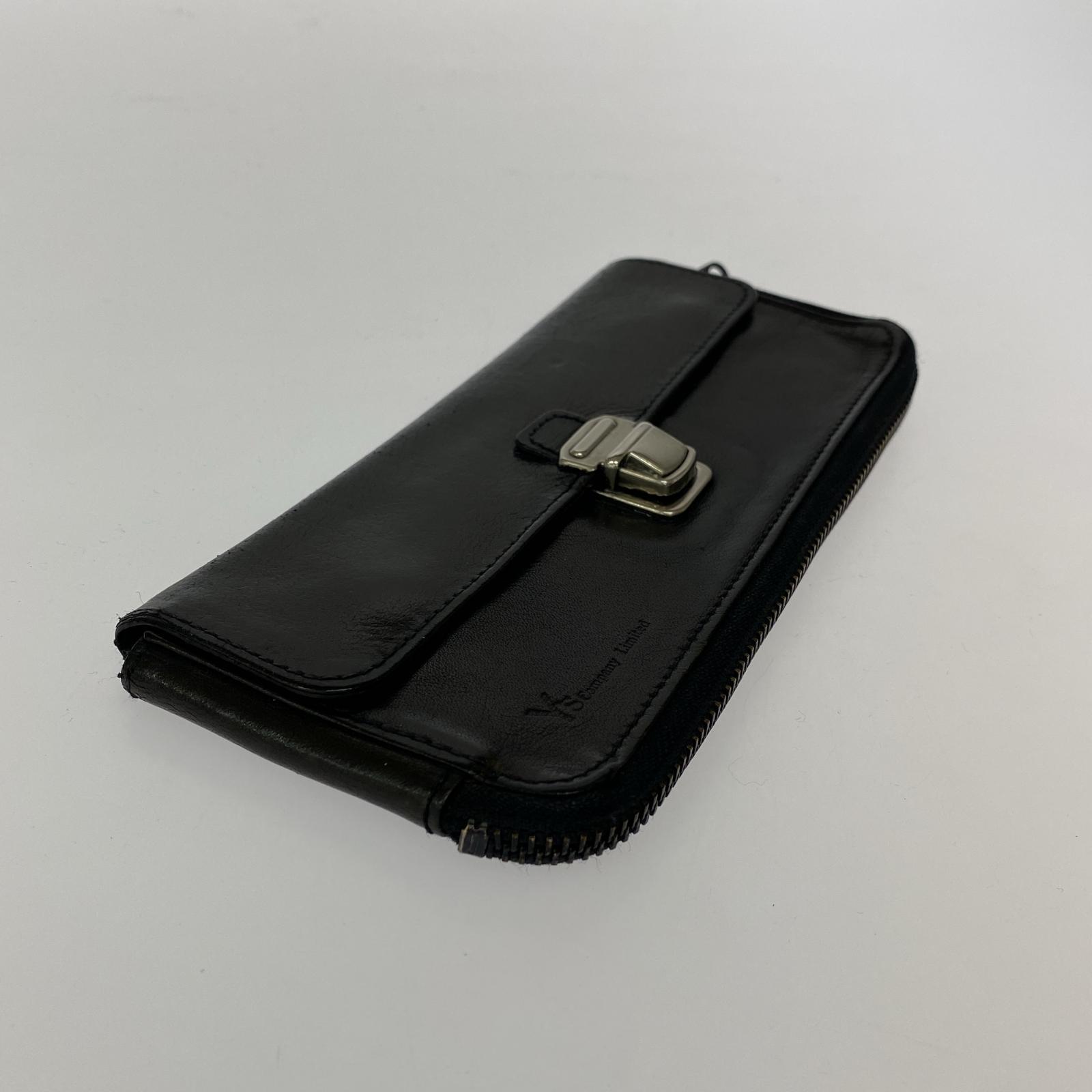 長財布 レザーロングウォレット ブラック