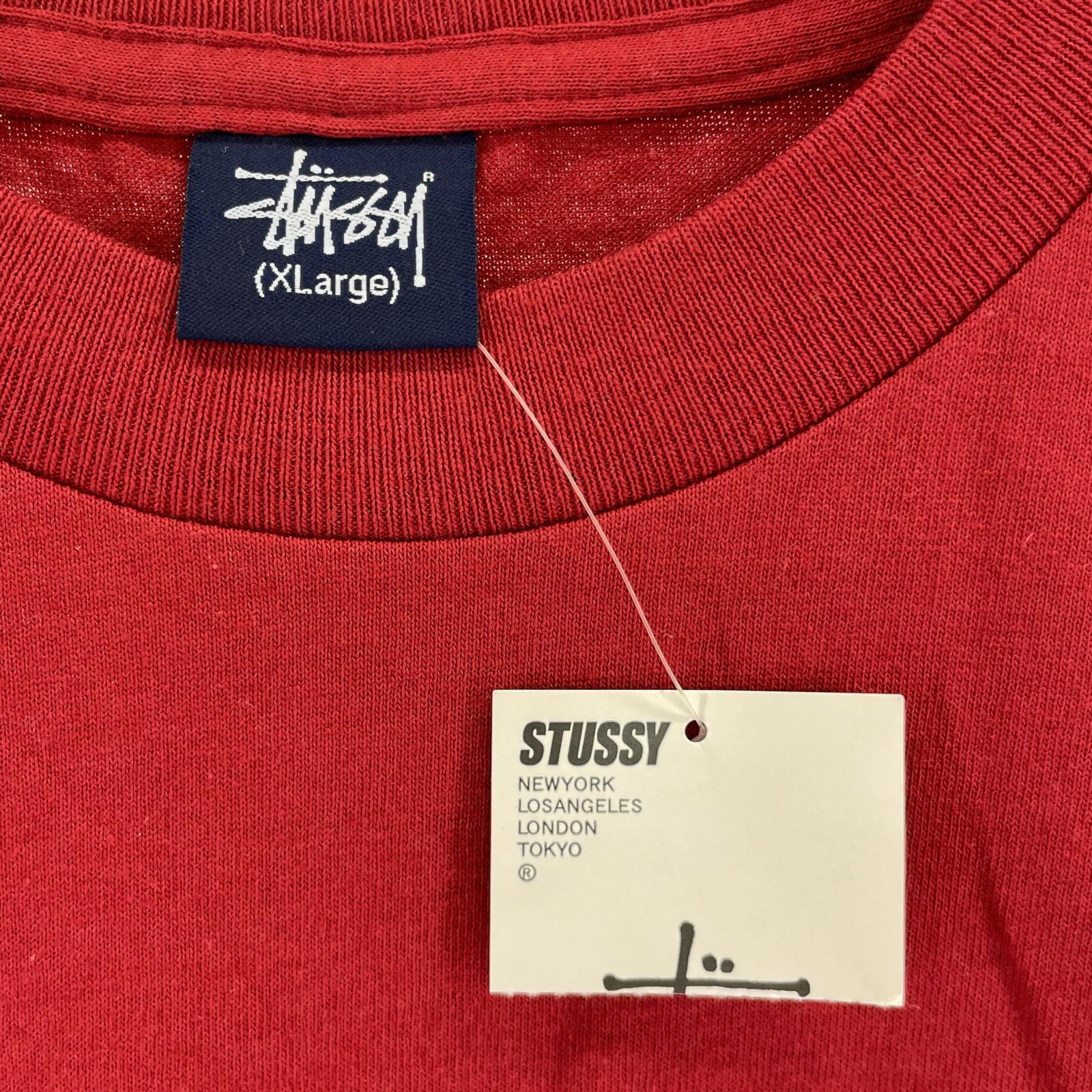 その他トップス STUSSY SK8MAN Tシャツ レッド XL レッド
