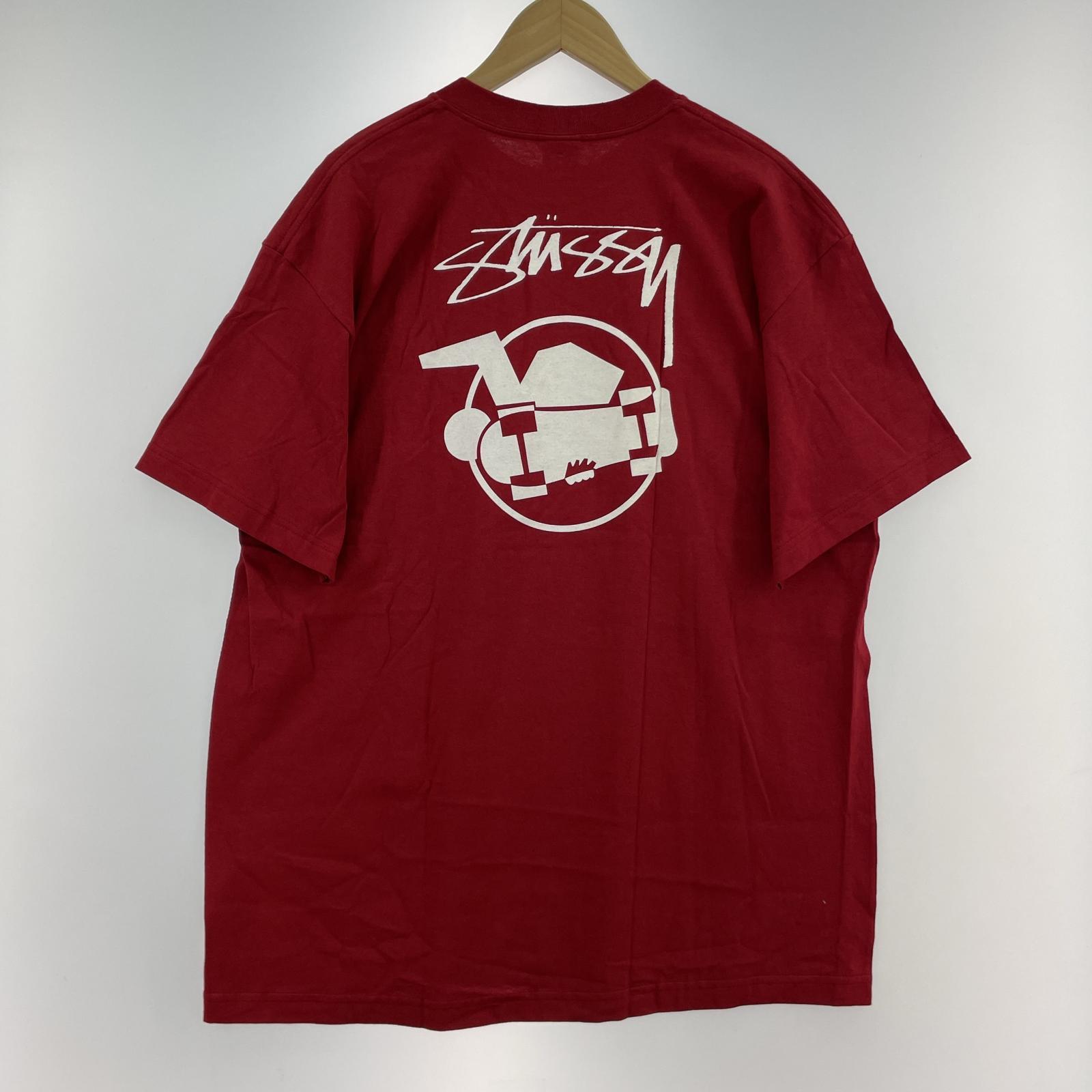その他トップス STUSSY SK8MAN Tシャツ レッド XL レッド