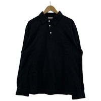 長袖Tシャツ FUGAIN フーガン 鹿の子ポロシャツ 黒 (M) M ブラック