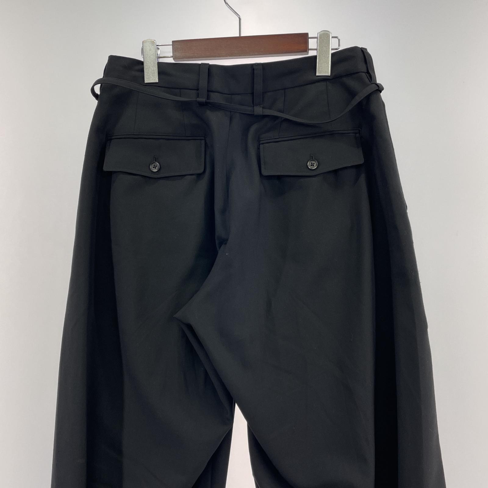 パンツ ウールタックパンツ 3 ブラック
