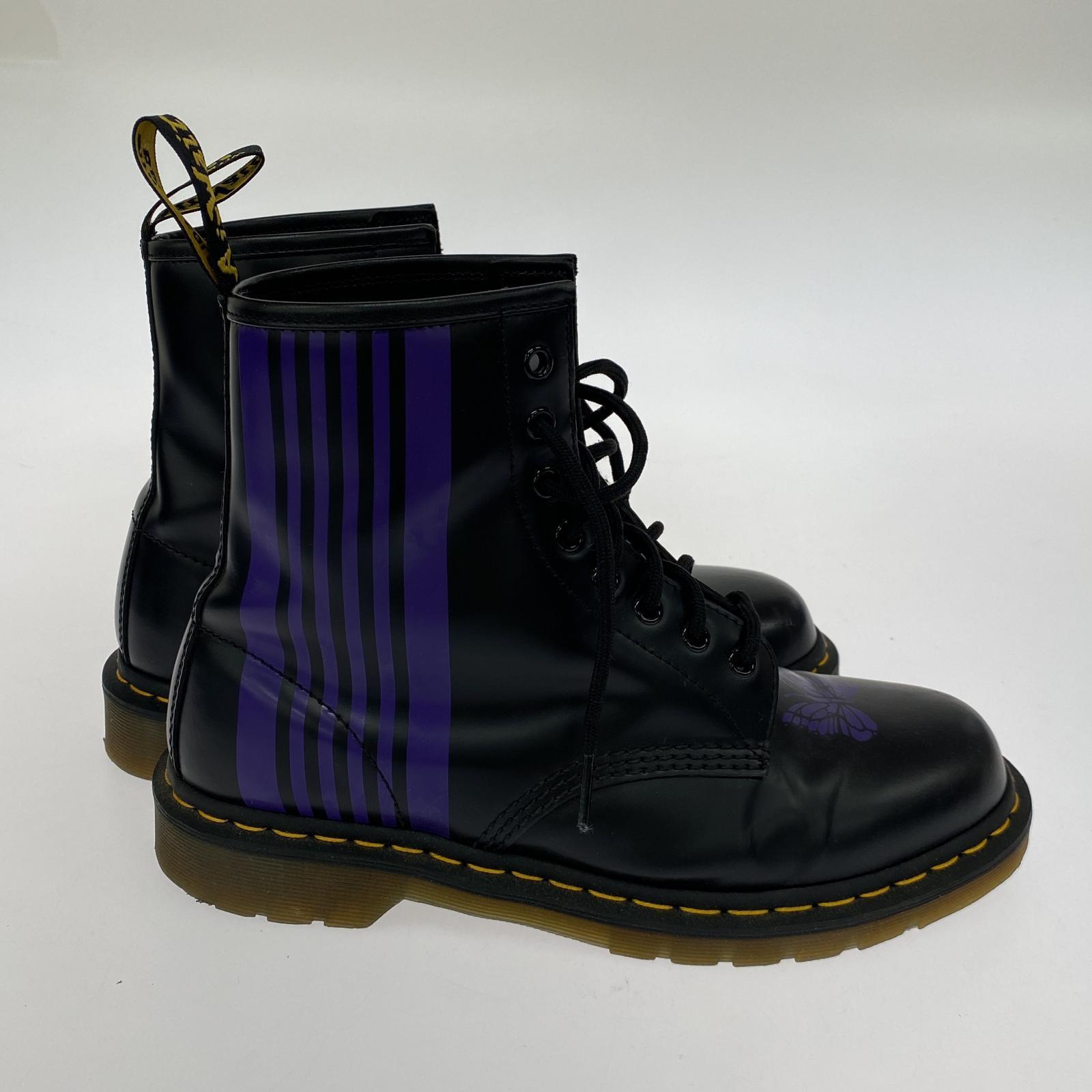 ブーツ Dr.Martens 8ホール 黒紫 US10 ブラック