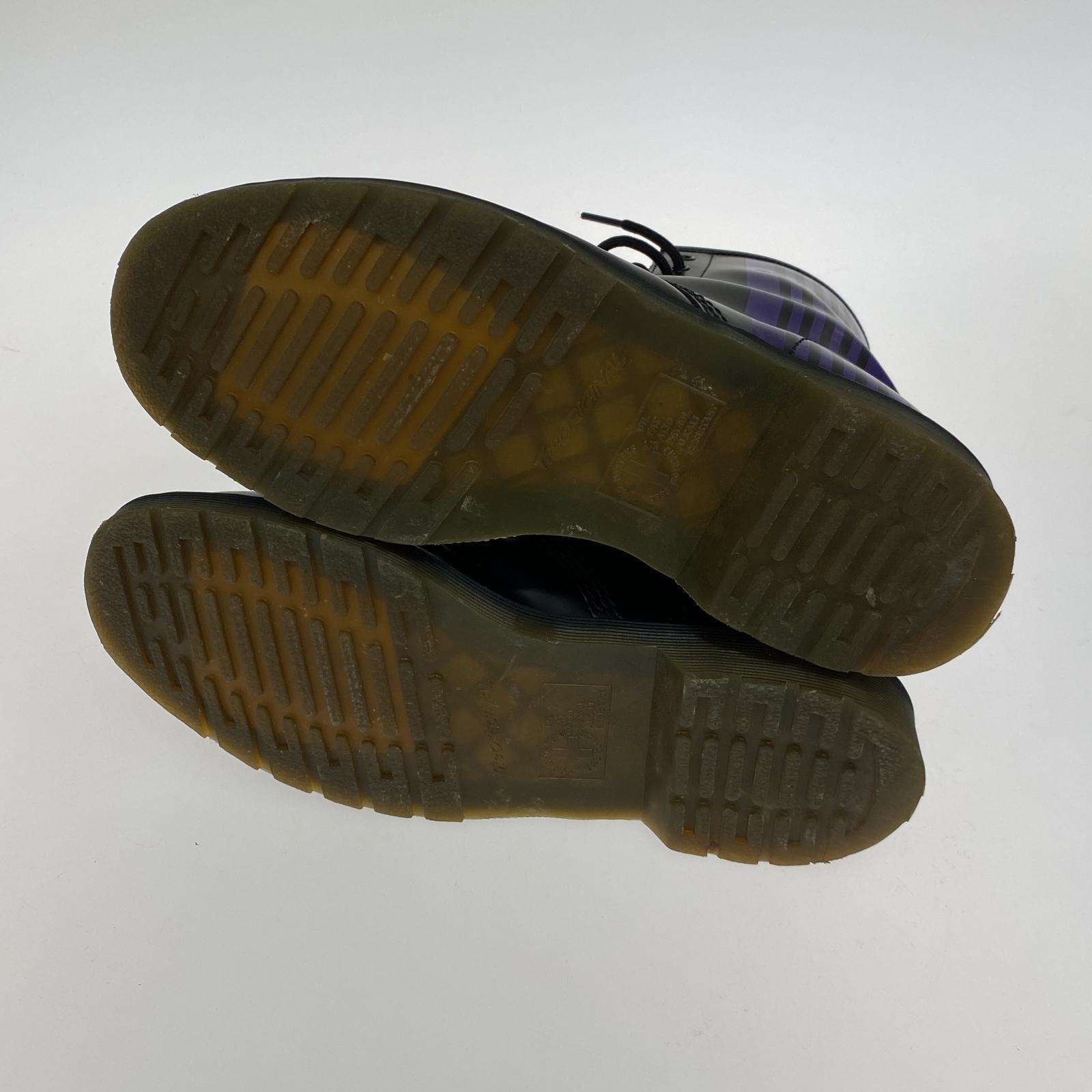 ブーツ Dr.Martens 8ホール 黒紫 US10 ブラック