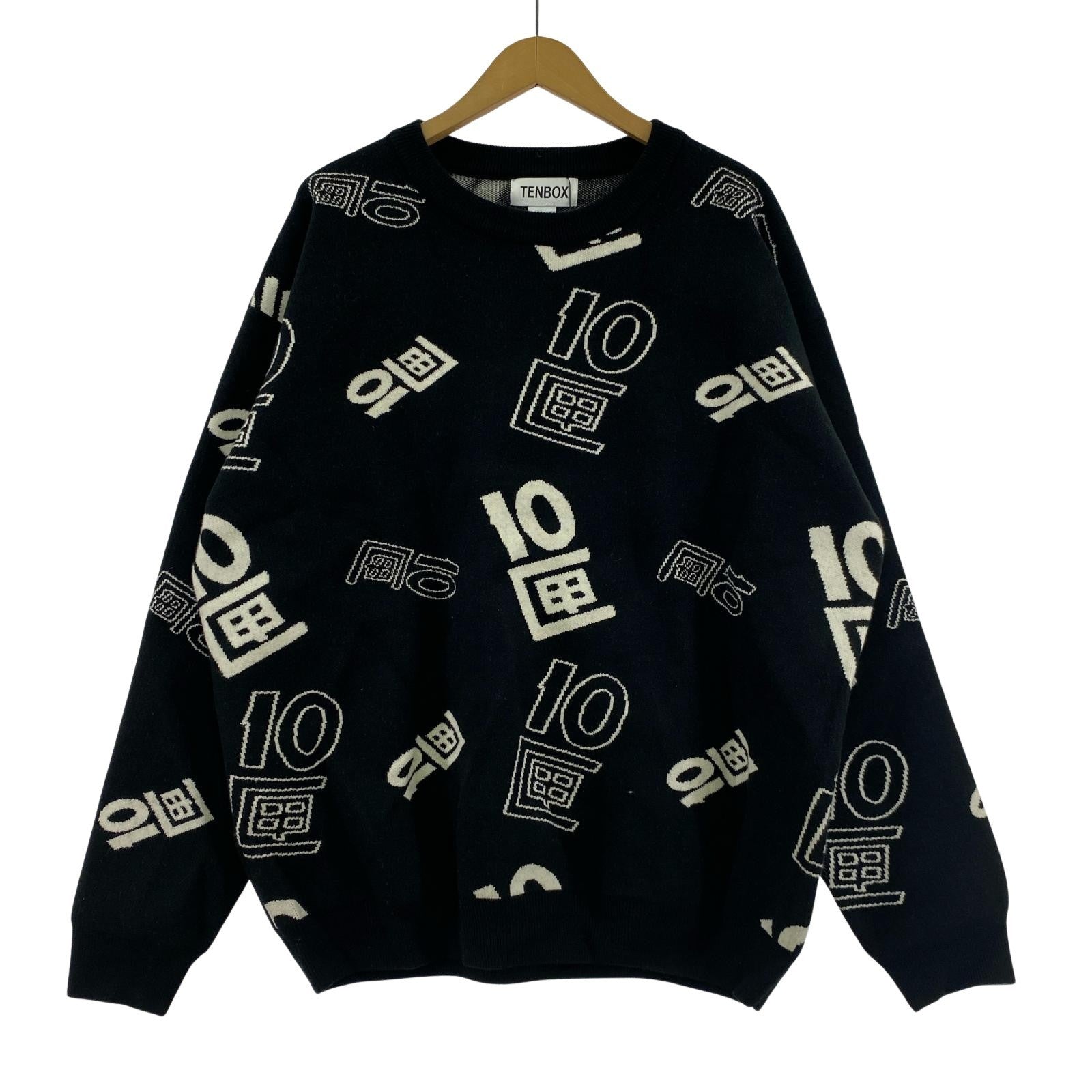 ニット TENBOX OG LOGO JACQUARD SWEATER L