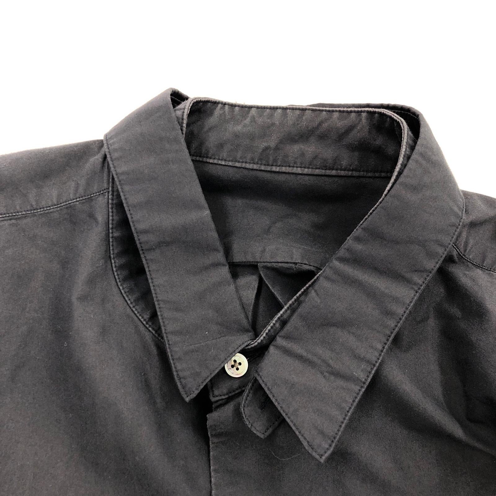 長袖シャツ SSZ balloon overshirt 黒 L ブラック
