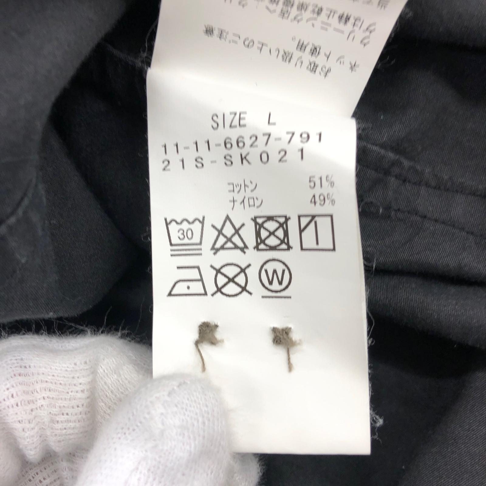 長袖シャツ SSZ balloon overshirt 黒 L ブラック