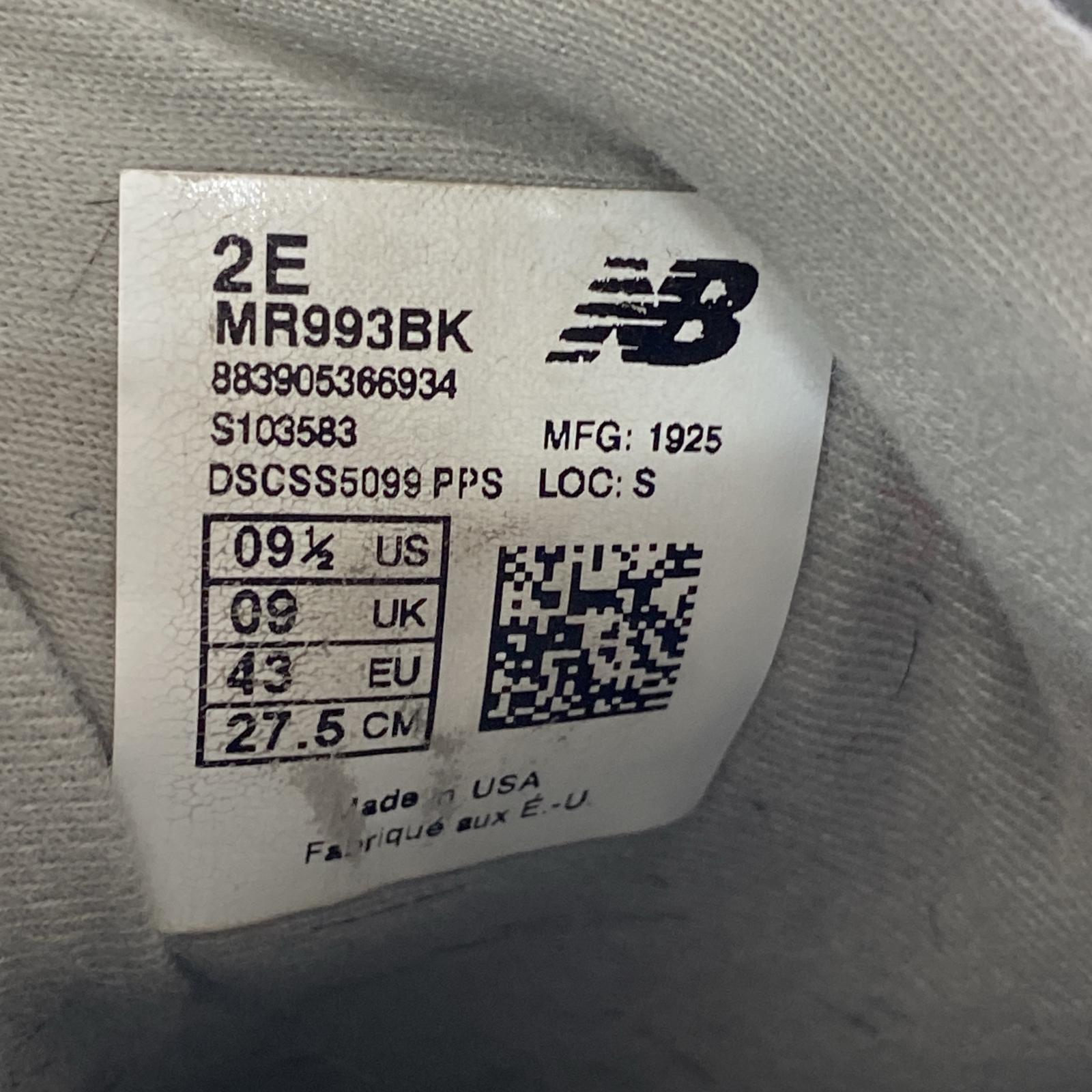 スニーカー New Balance MR993 BLK 27.5cm ブラック