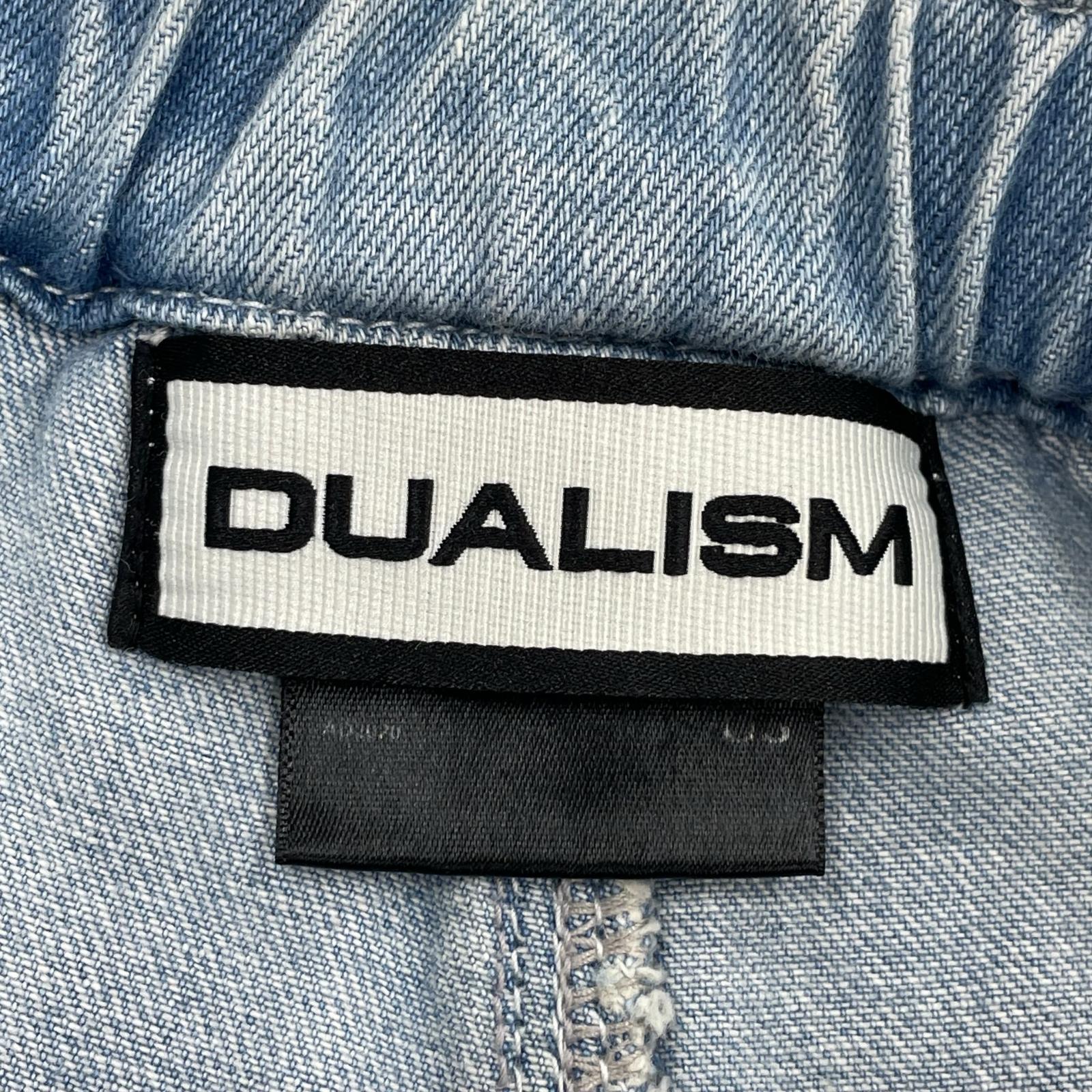 デニムパンツ DUALISM ダメージ加工 ブルー