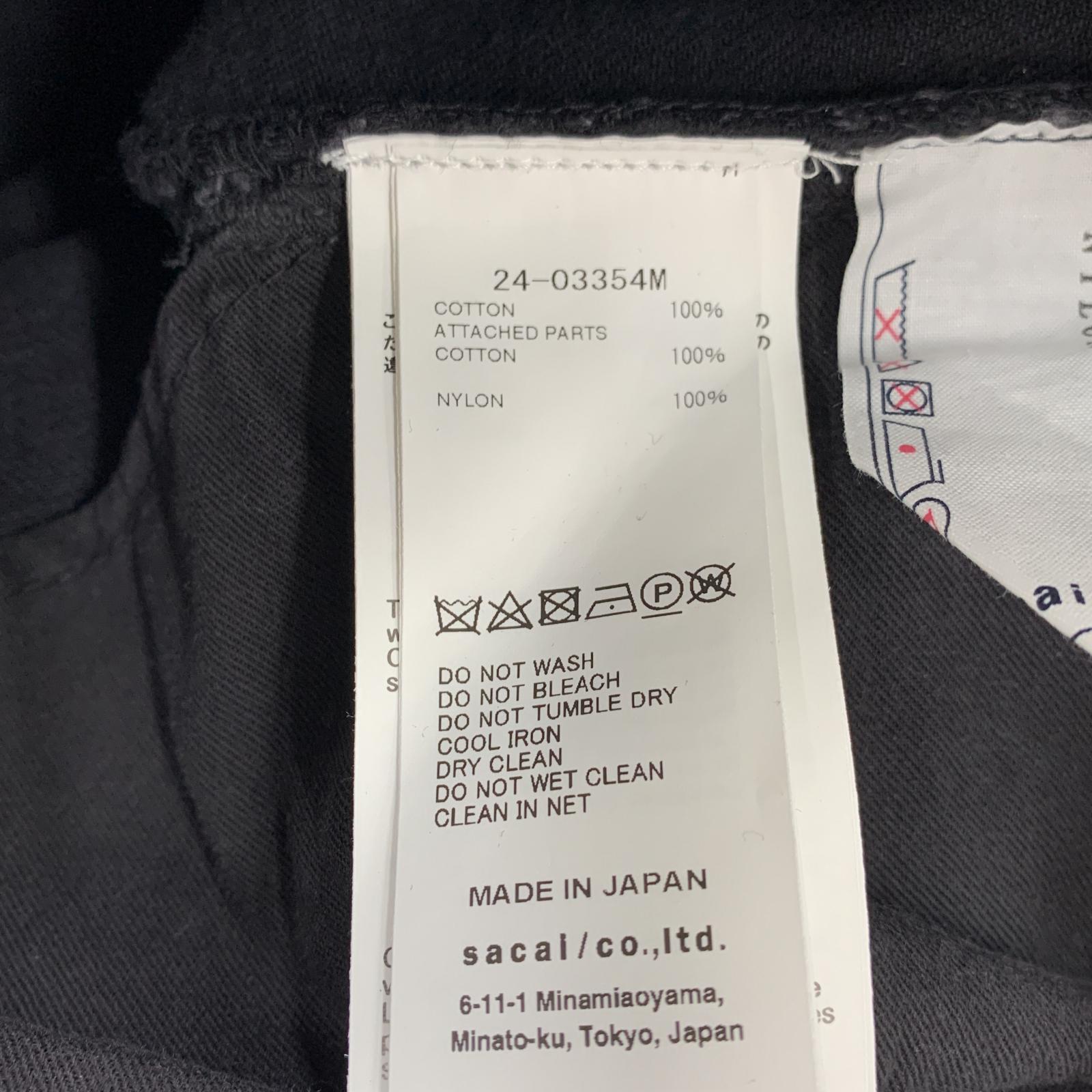 デニムパンツ Sacai デニムパンツ 24-03354M 黒 (1) 1 ブラック