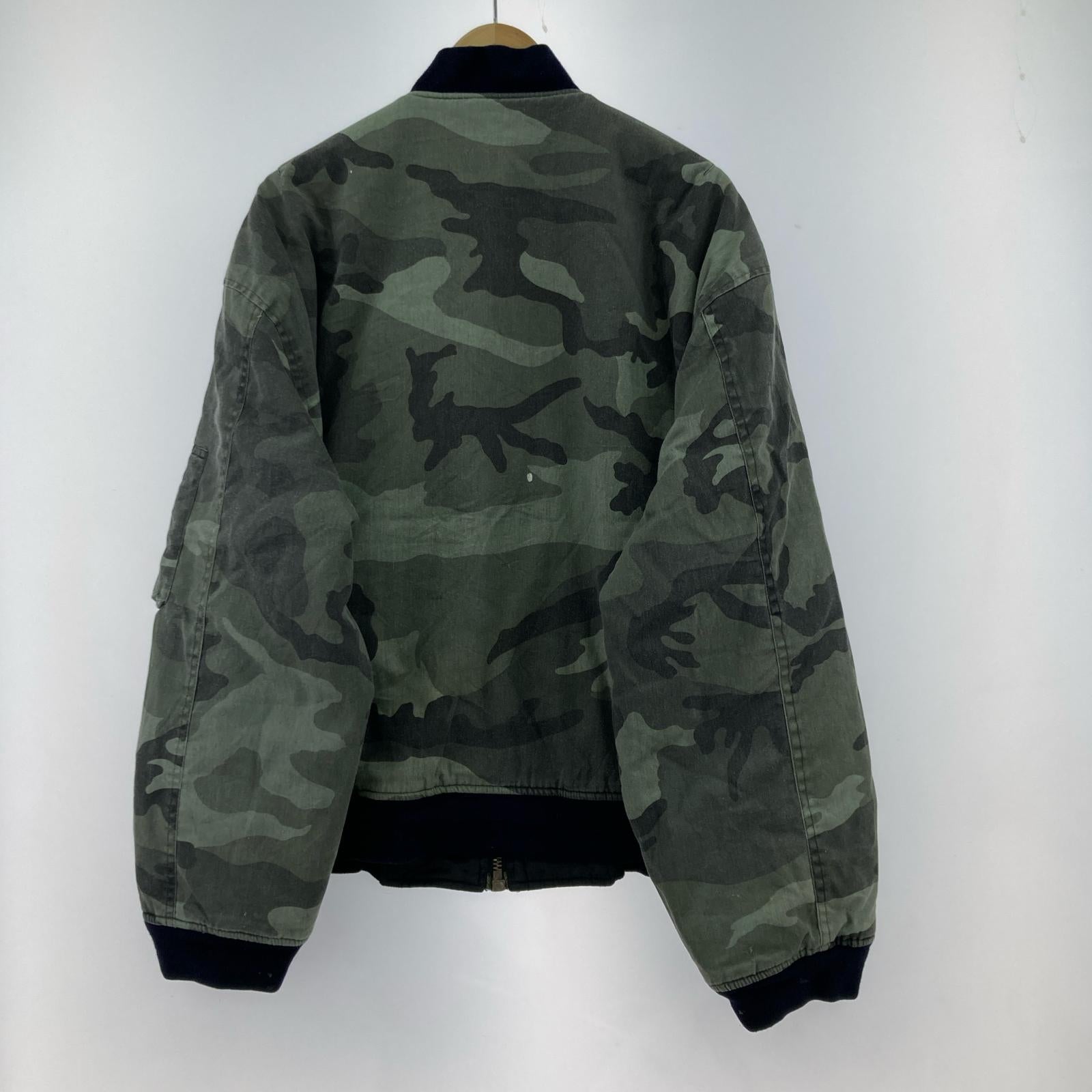 ブルゾン 90s ALPHA Reversible MA-1 XXL Camo&BLK グリーン