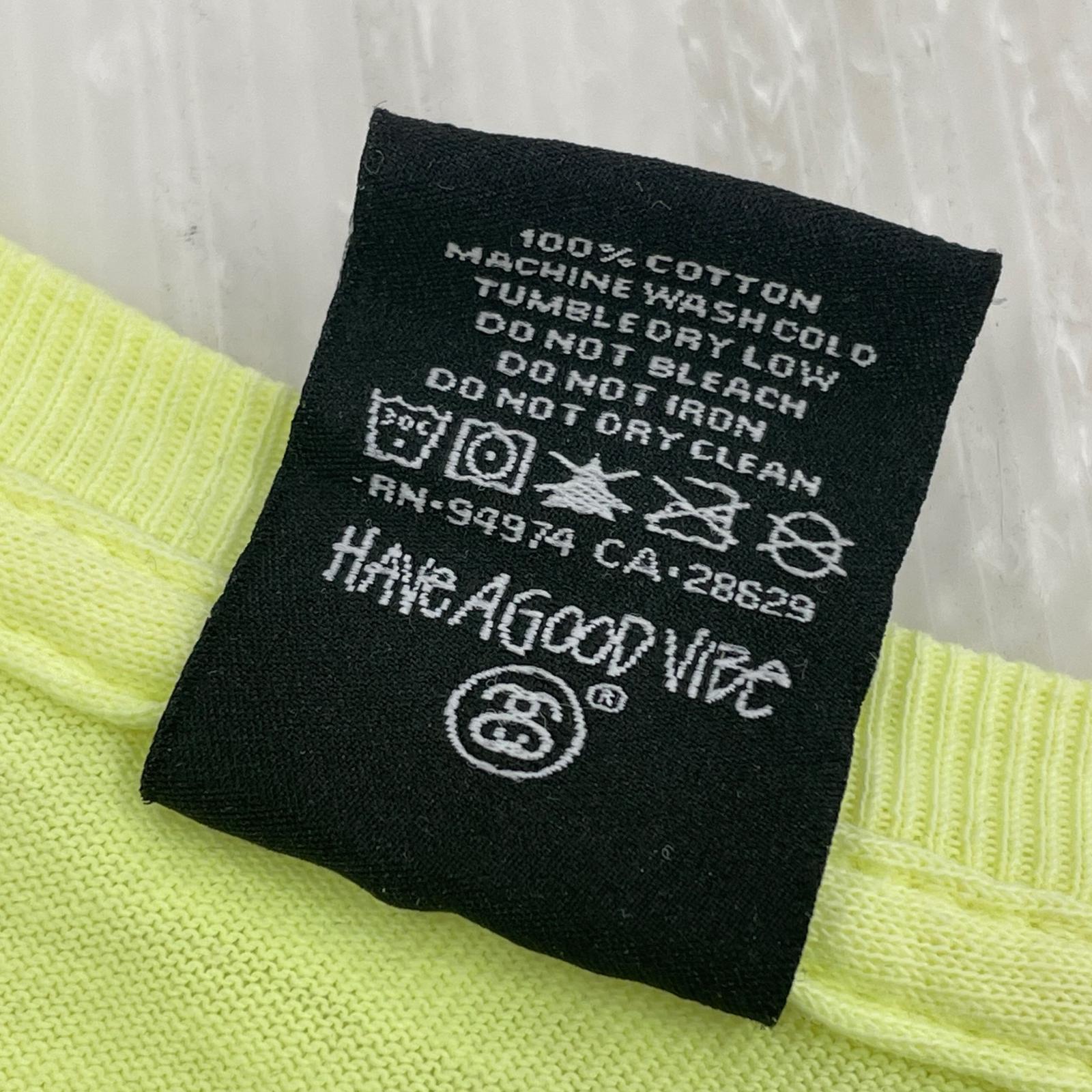 半袖Tシャツ STUSSY ワールドツアーTee L ネオンイエロー L
