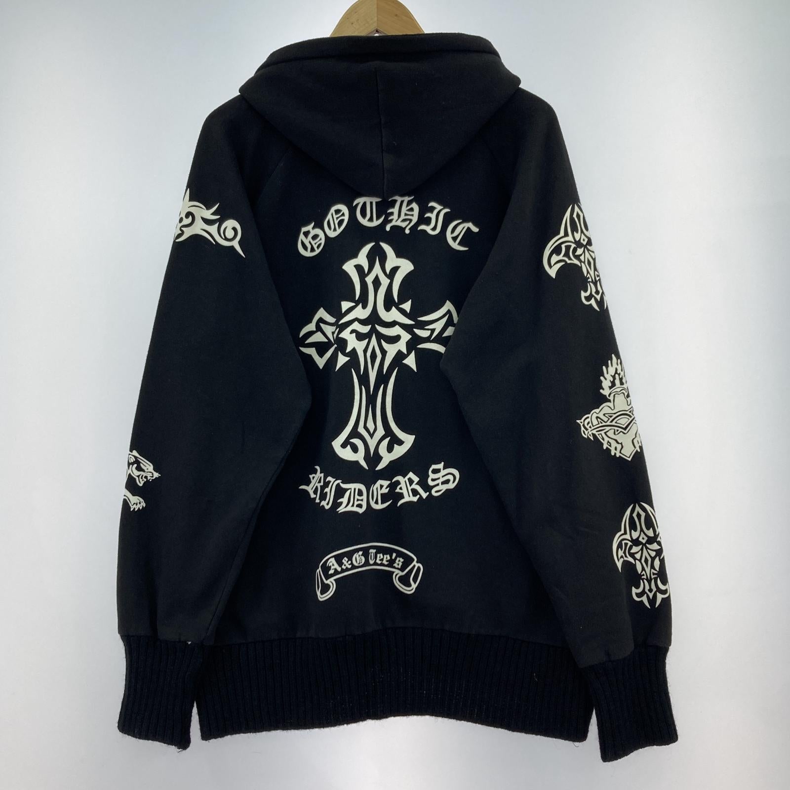 パーカー A&G クロス×フレアモチーフ スウェットジップパーカー M ブラック M ブラック