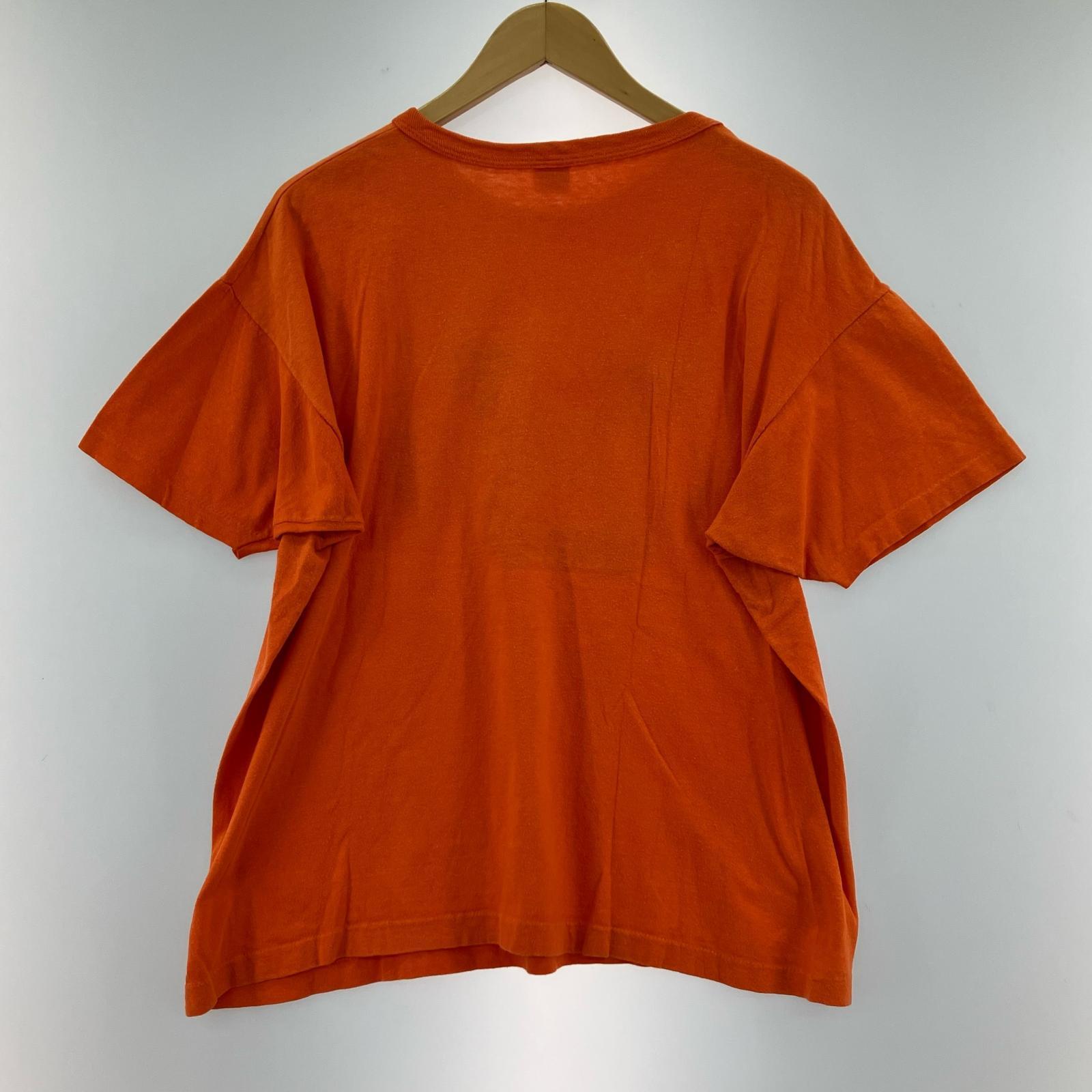 半袖Tシャツ 70s-80s バータグ イリノイ大学 Tシャツ(XL) オレンジ