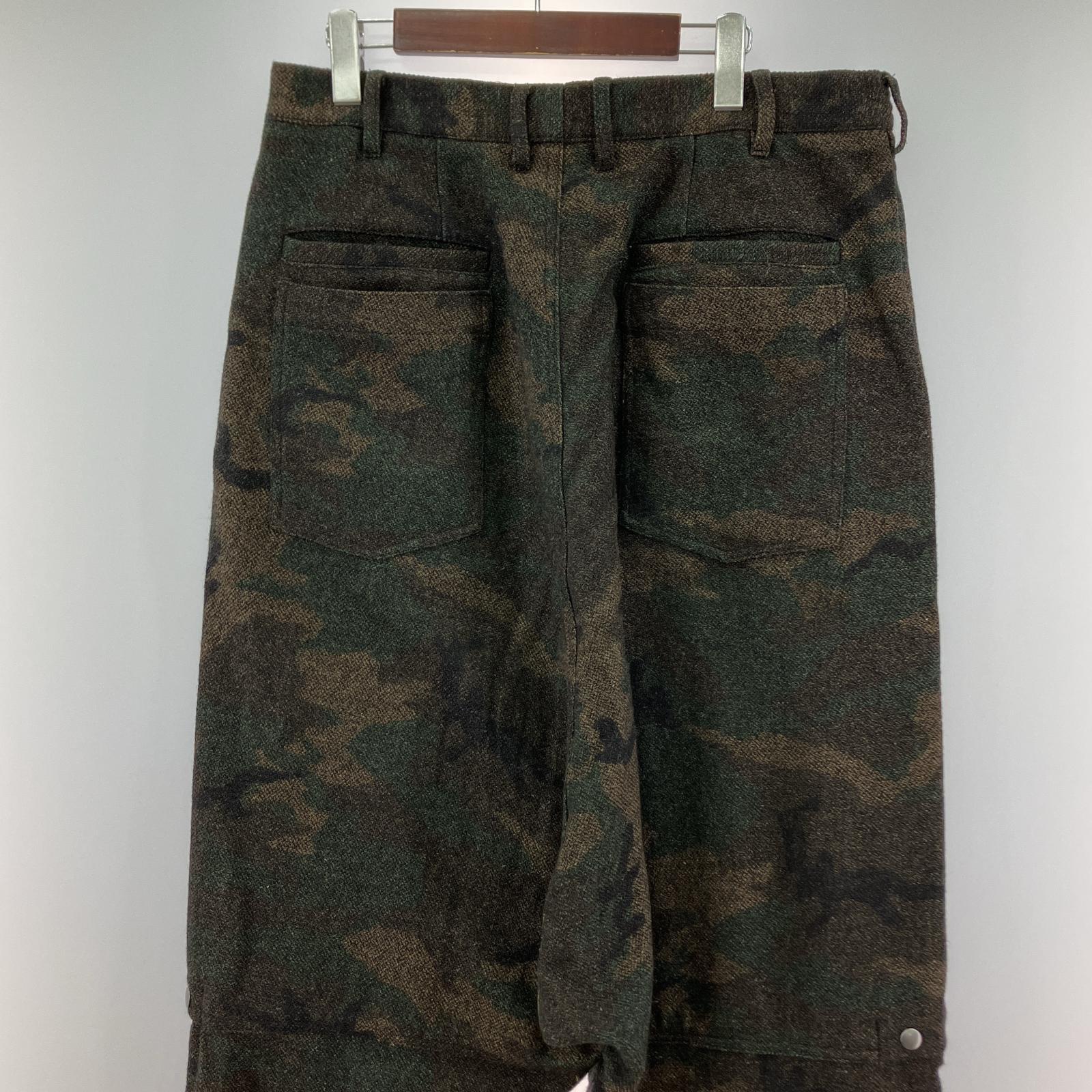 パンツ Yohji Yamamoto 14AW GOTHICチャーム付 カモフラプリント サルエルパンツ 4 4