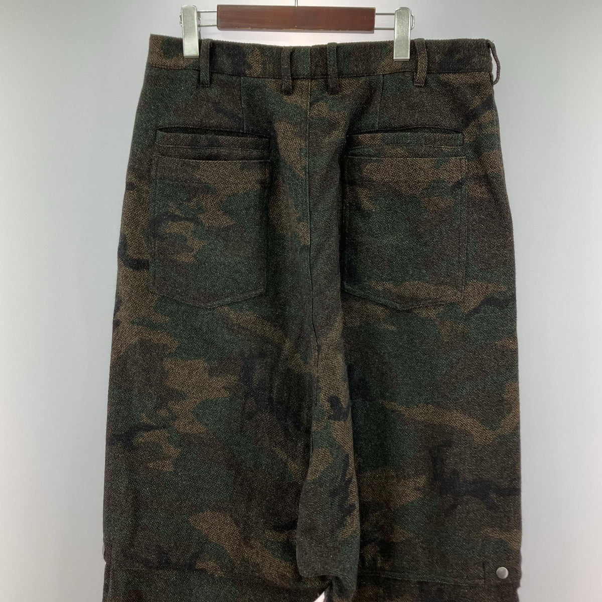 パンツ Yohji Yamamoto 14AW GOTHICチャーム付 カモフラプリント サルエルパンツ 4 4