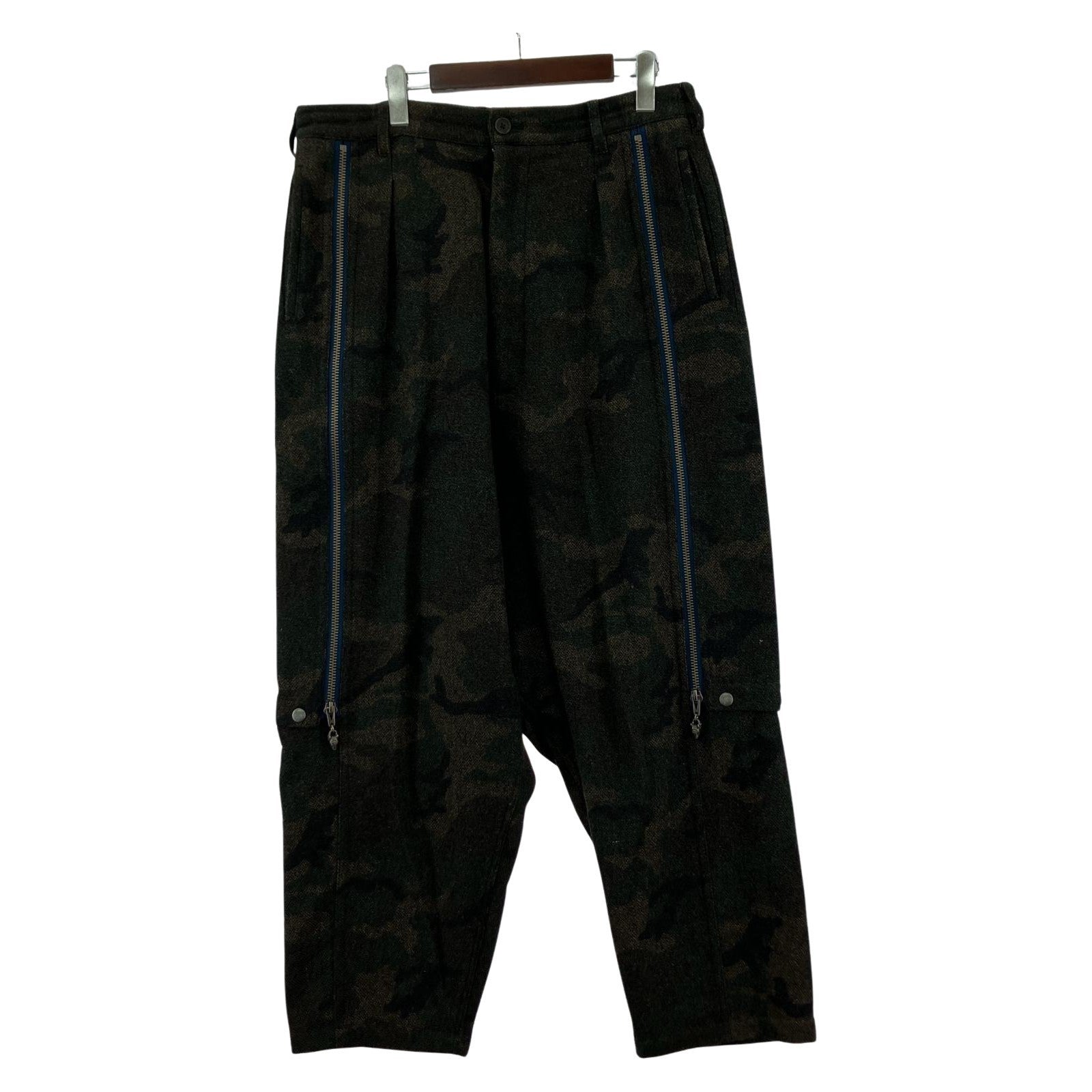 パンツ Yohji Yamamoto 14AW GOTHICチャーム付 カモフラプリント サルエルパンツ 4 4
