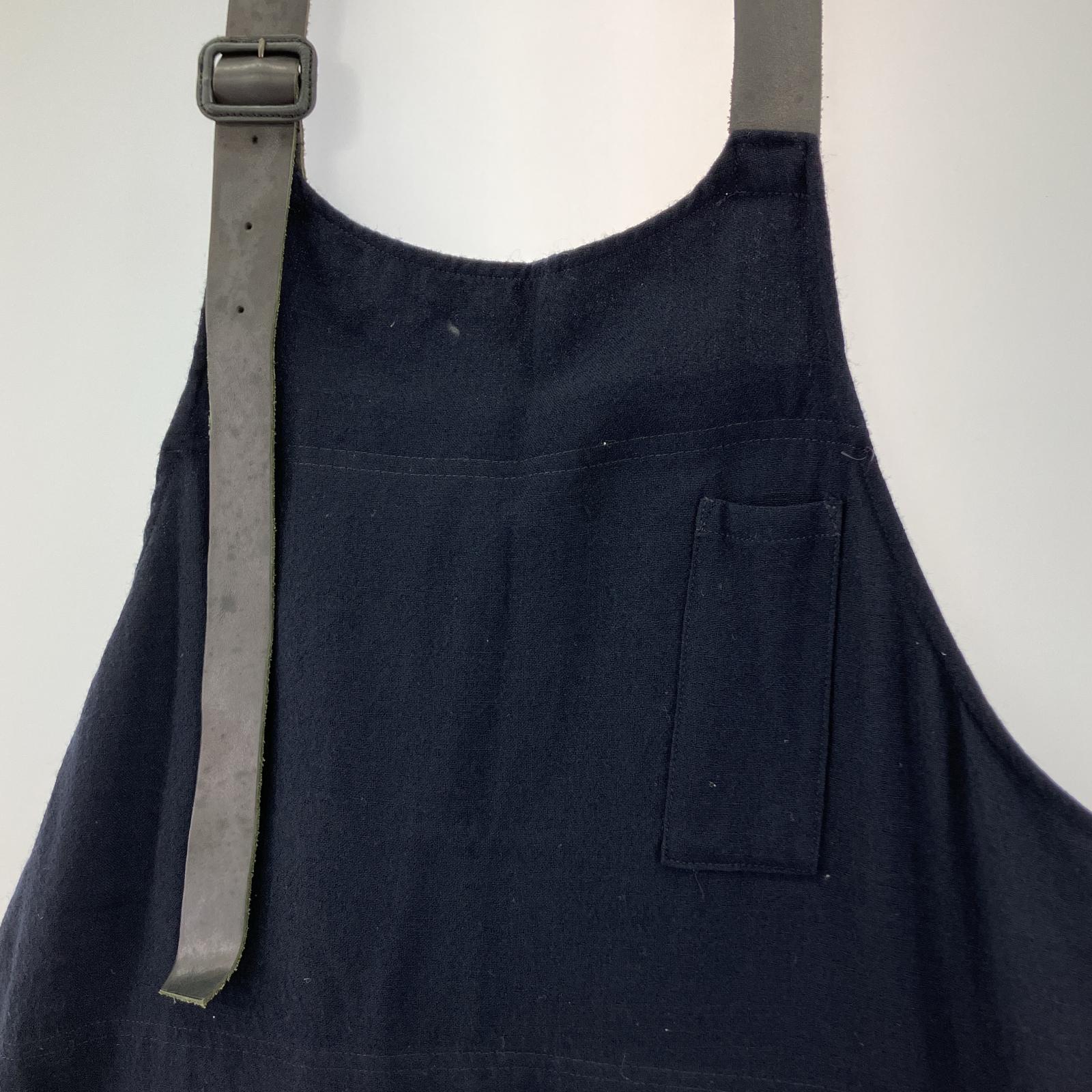その他アウター Yohji Yamamoto ウールエプロンジャケット ネイビー 3 3 ネイビー