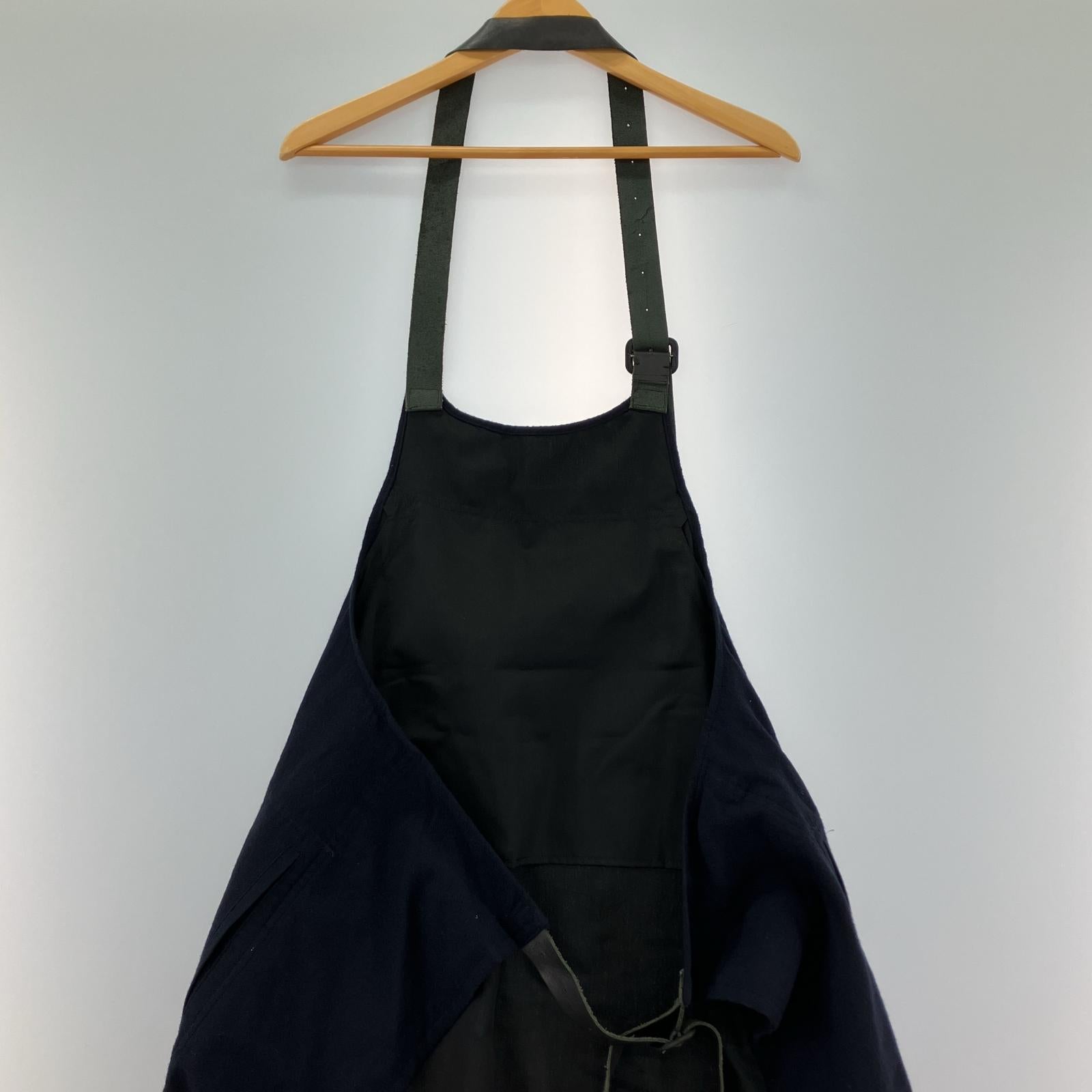 その他アウター Yohji Yamamoto ウールエプロンジャケット ネイビー 3 3 ネイビー