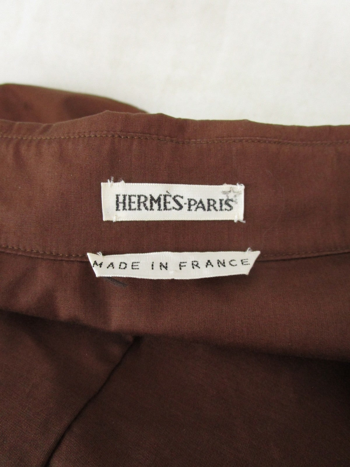 HERMES マルジェラ期 ヴァルーズシャツ 茶 (36)