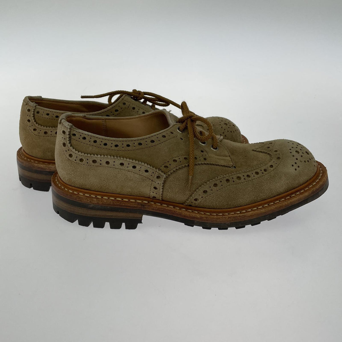 その他靴 QUILP by Tricker's ウイングチップ レザーシューズ M7457 UK6.5-4 スウェード ベージュ ベージュ