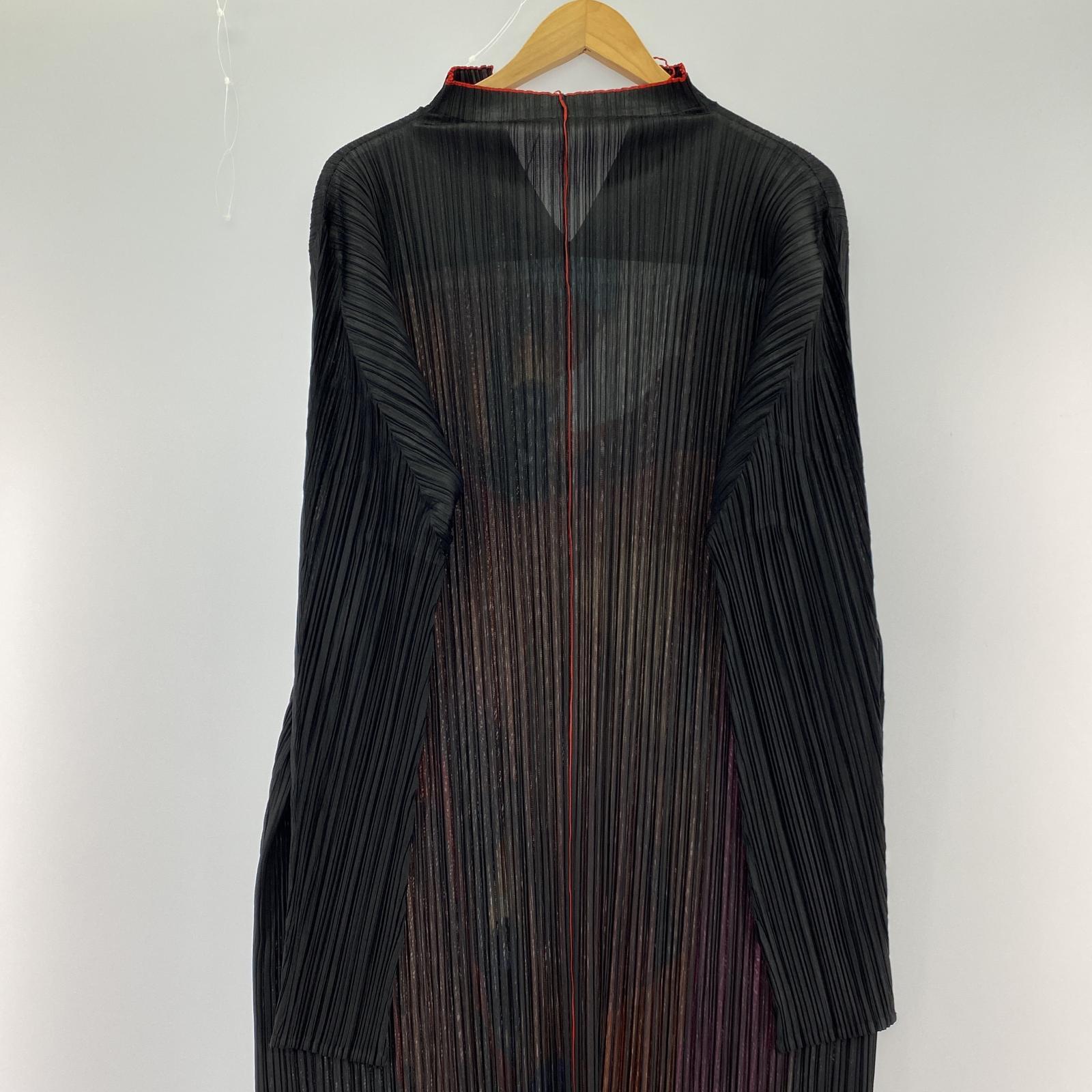 ワンピース PLEATS PLEASE 03AW フェイス柄 ワンピース 5 ブラック ブラック