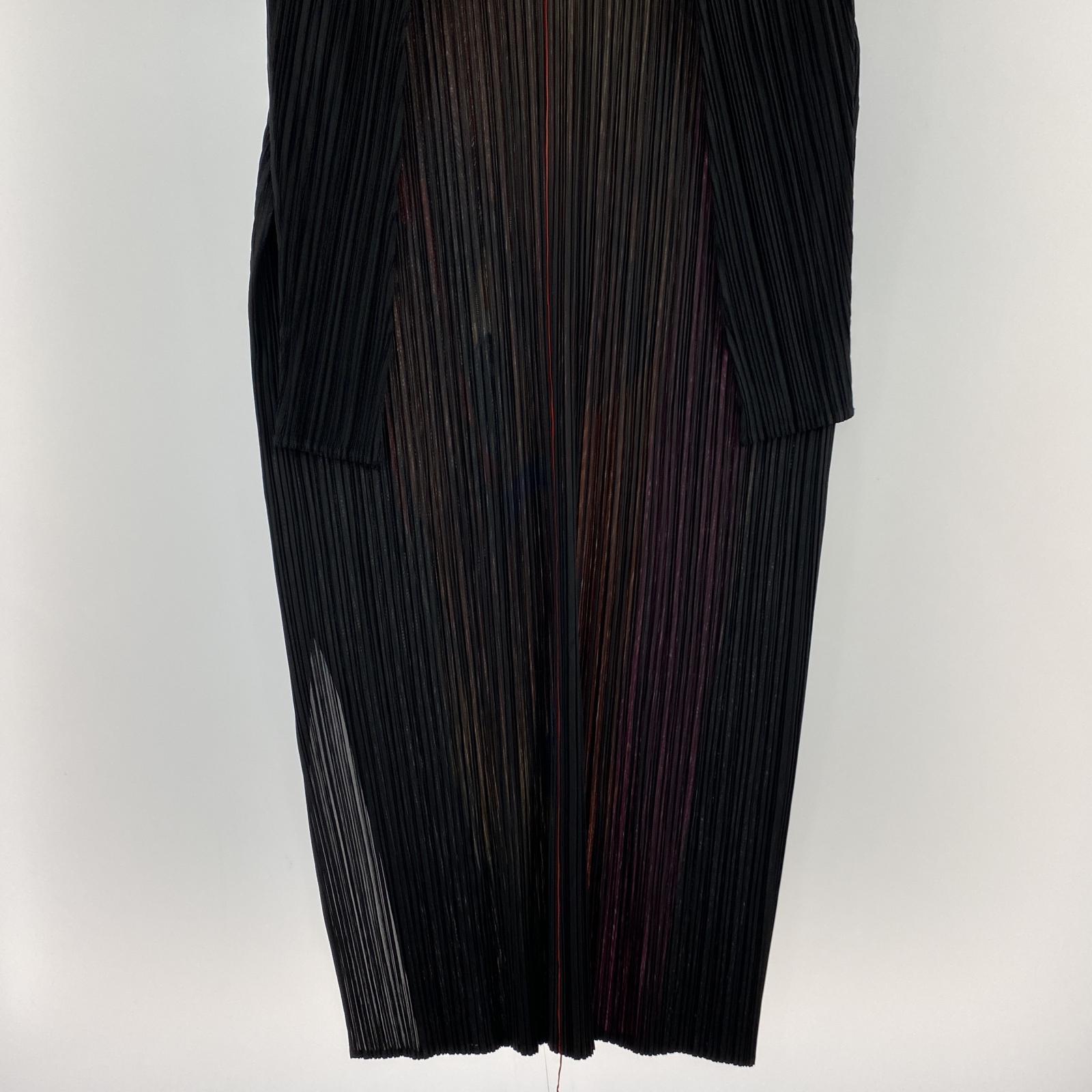 ワンピース PLEATS PLEASE 03AW フェイス柄 ワンピース 5 ブラック ブラック