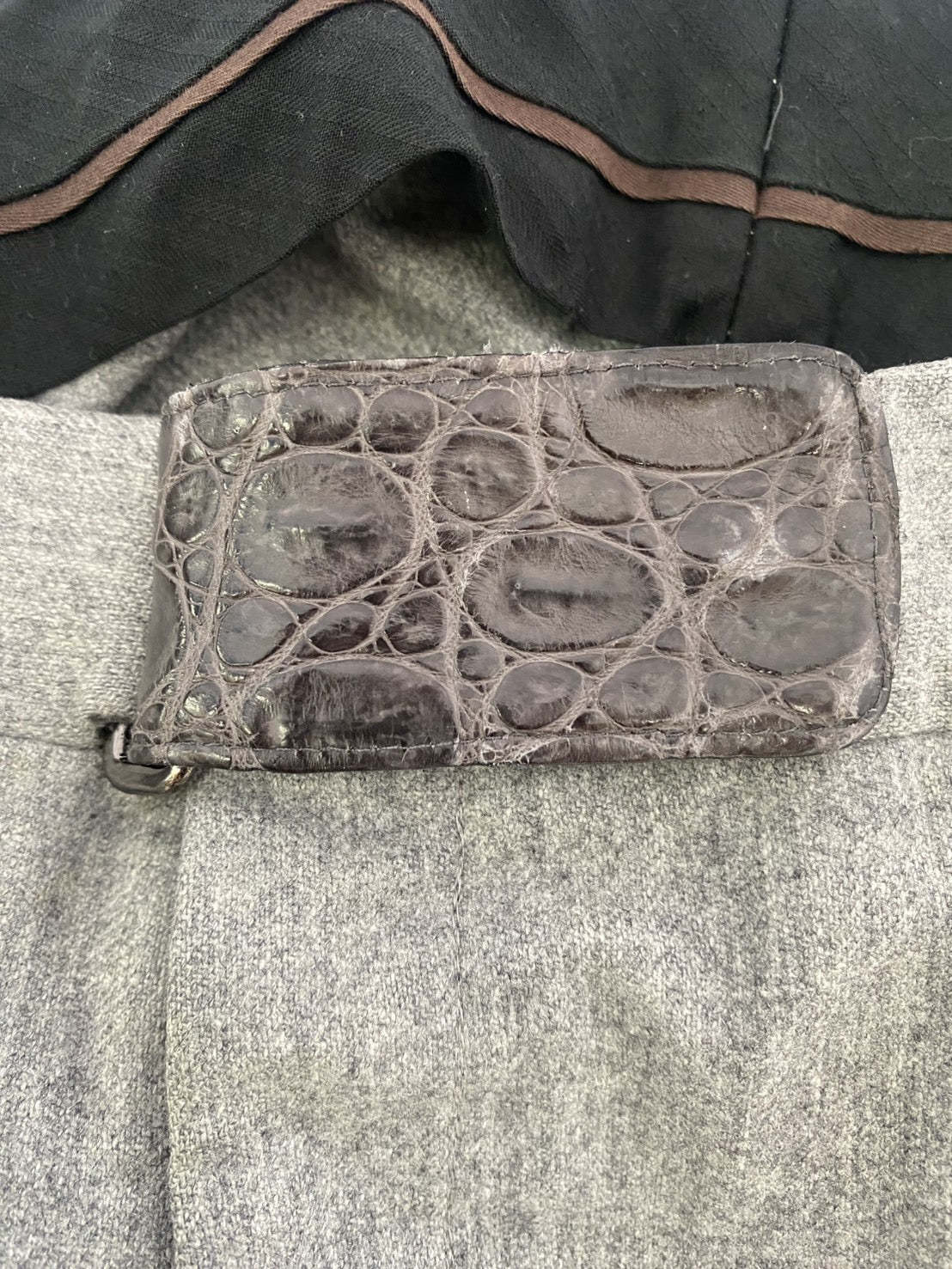 HERMES ウールパンツ グレー 42