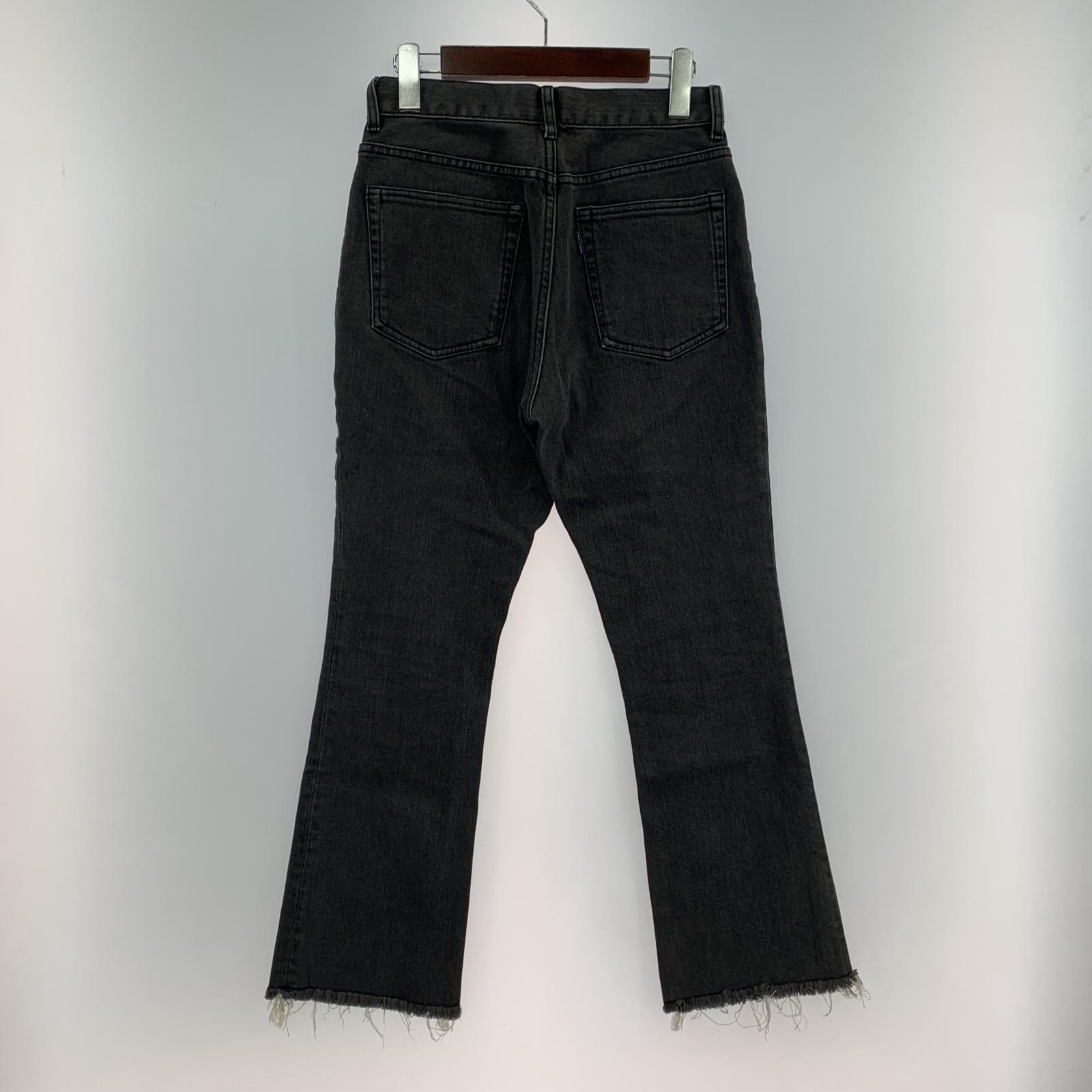 その他ボトムス MADISONBLUE HEM CUT SLIM FLARE DENIM ブラック