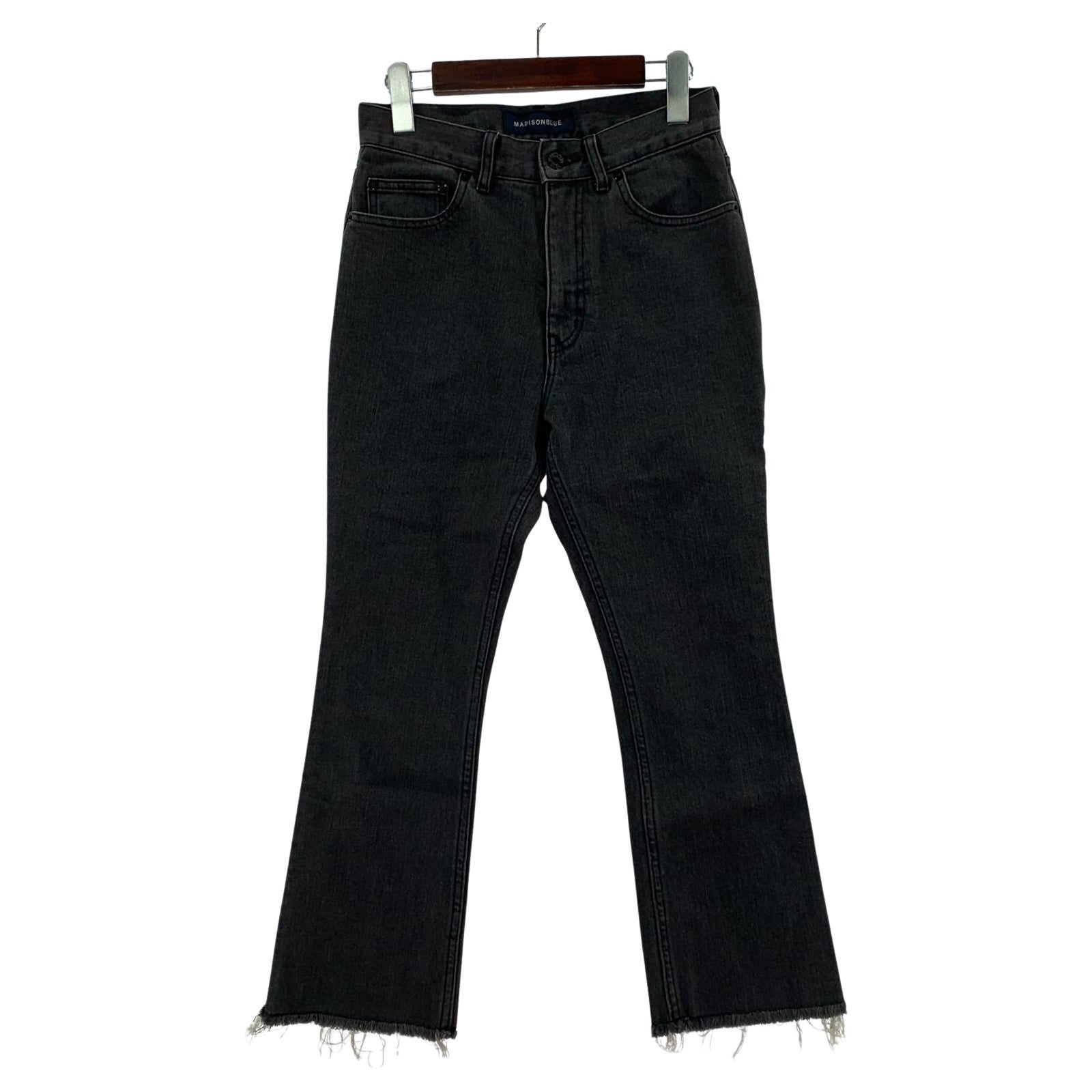 その他ボトムス MADISONBLUE HEM CUT SLIM FLARE DENIM ブラック