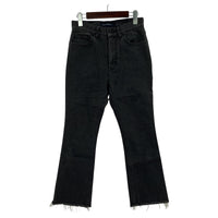 その他ボトムス MADISONBLUE HEM CUT SLIM FLARE DENIM ブラック