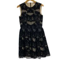 ワンピース RED VALENTINO ノースリーブワンピース 黒 花柄 (38) 38 ブラック