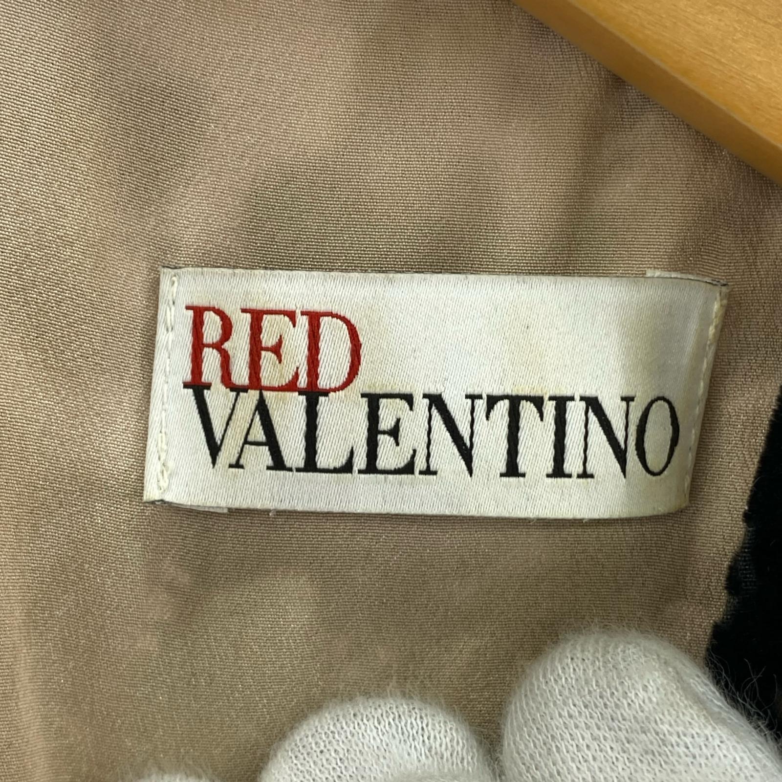 ワンピース RED VALENTINO ノースリーブワンピース 黒 花柄 (38) 38 ブラック