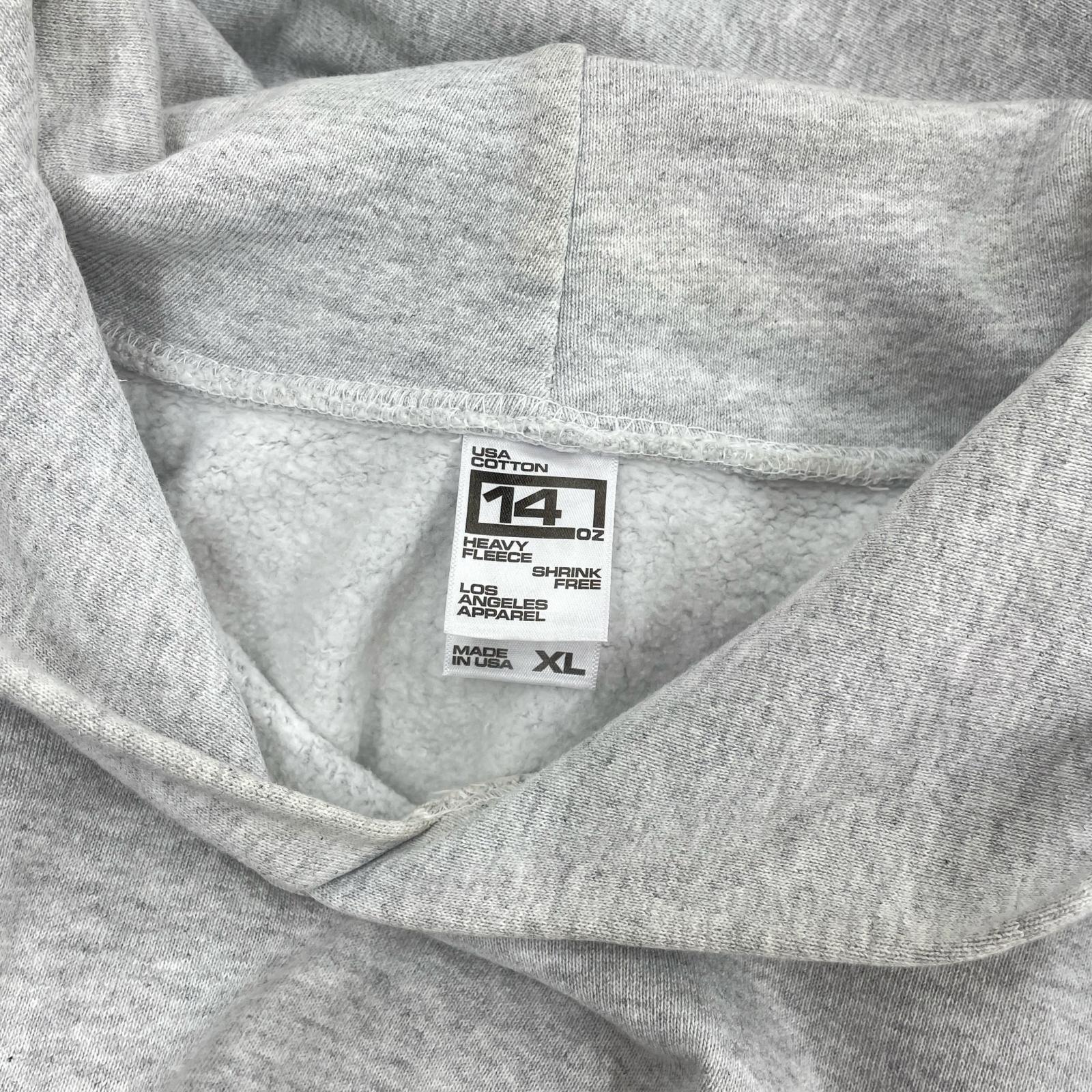 パーカー los angeles apparel/14oz/プルオーバーパーカー/XL/ポケット付近シミアリ グレー