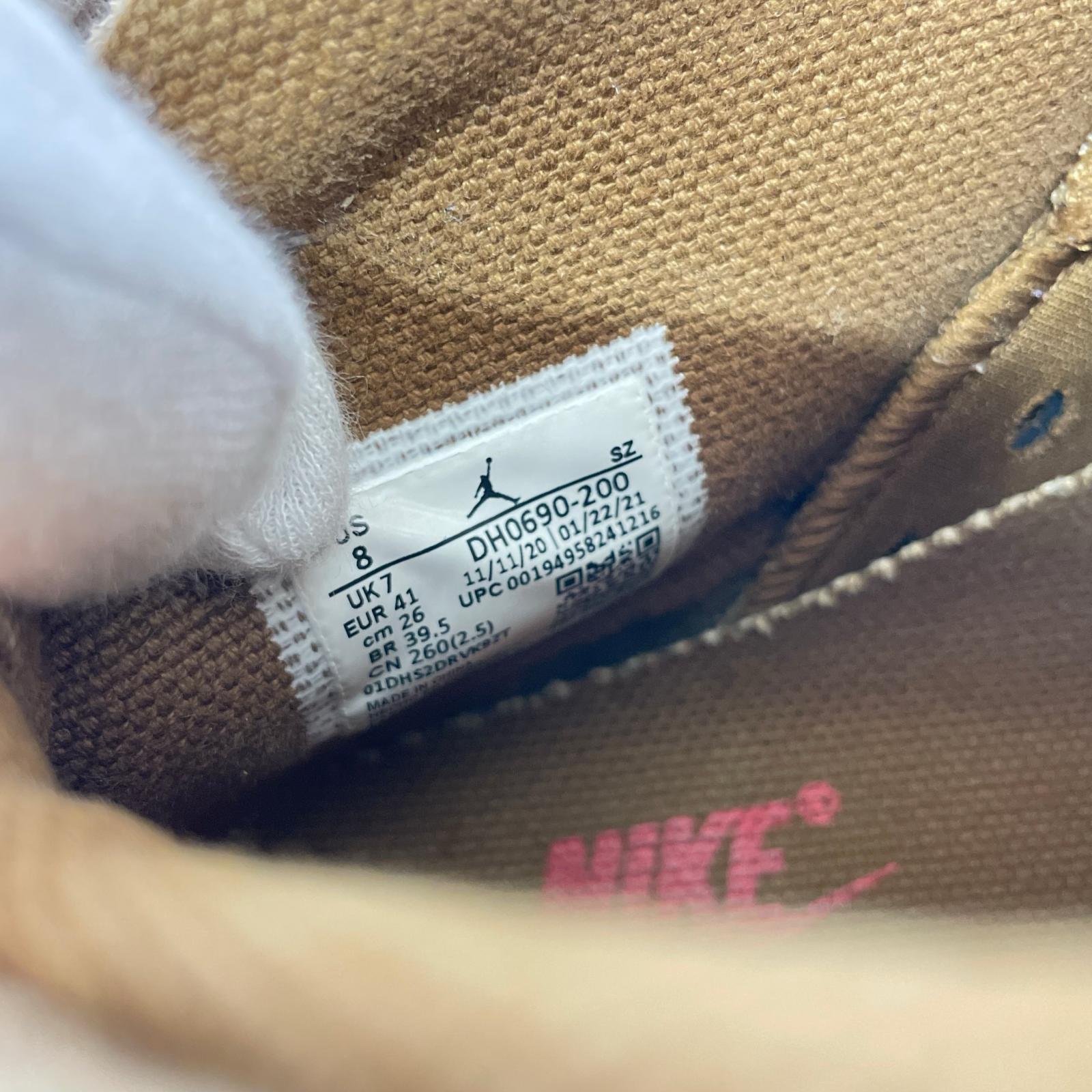 スニーカー TRAVIS SCOTT AIR JORDAN 6 RETRO(26.0) 26cm (US8 UK7 1/2 EU42) ブラウン