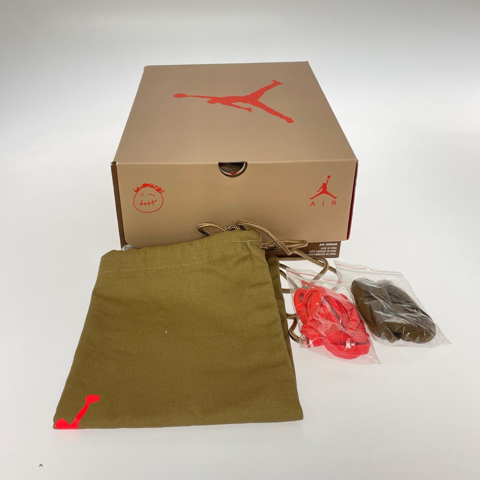 スニーカー TRAVIS SCOTT AIR JORDAN 6 RETRO(26.0) 26cm (US8 UK7 1/2 EU42) ブラウン