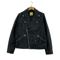レザージャケット ×DENIM ラムレザー ダブルライダース (46) 46 ブラック
