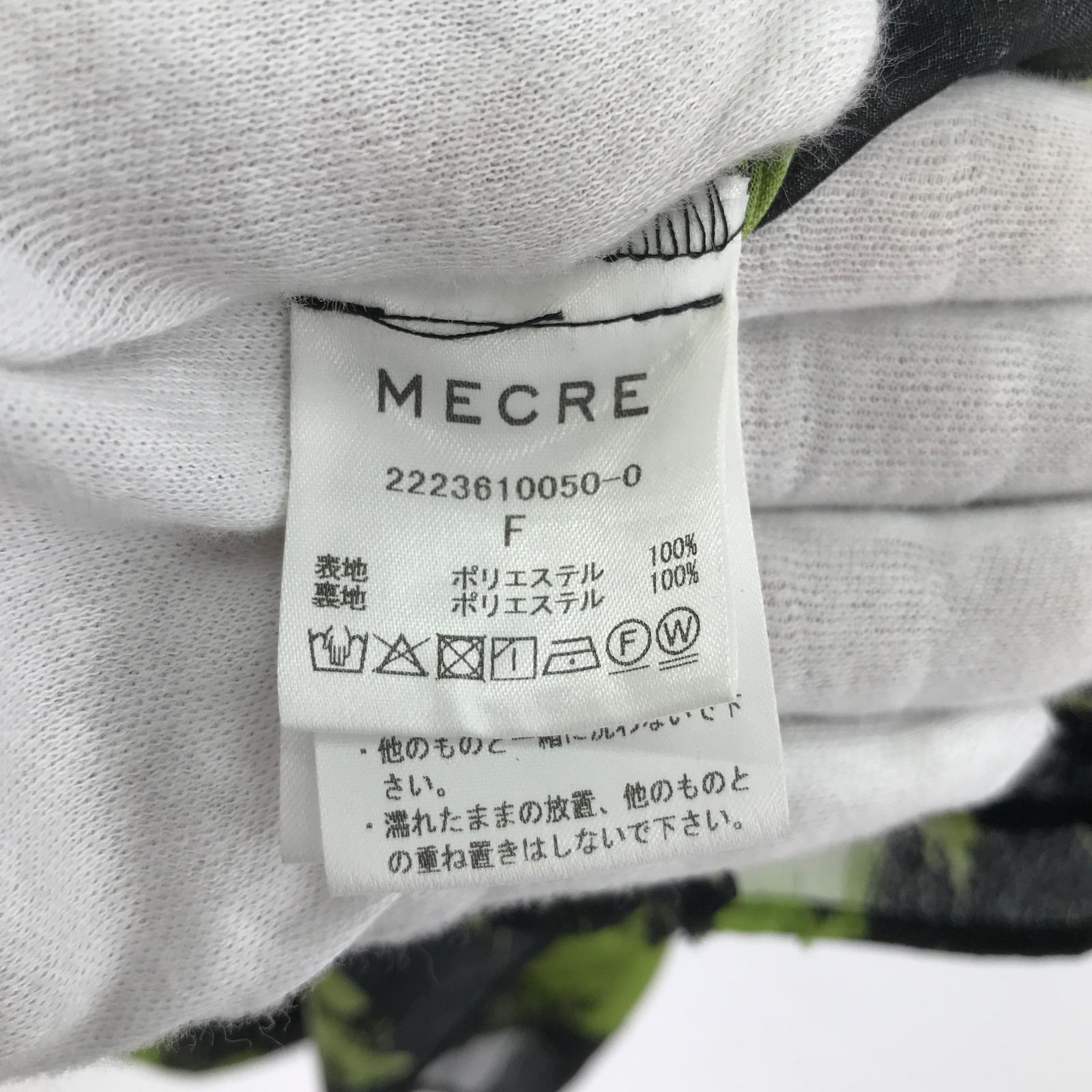 半袖Tシャツ MECRE オパールプリントフロントリボンブラウス フリー