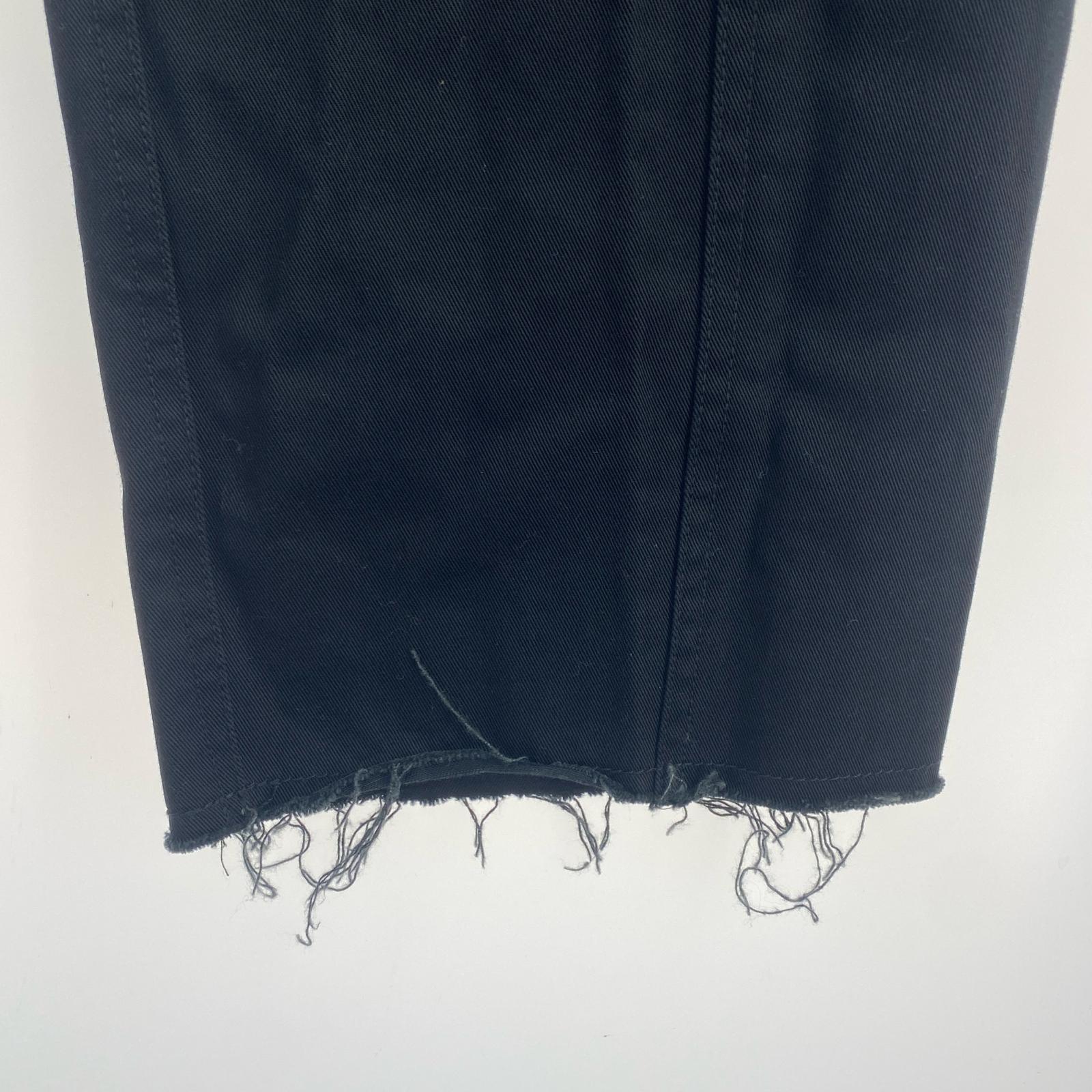 パンツ MECRE カットオフパッチストレートパンツ S ブラック